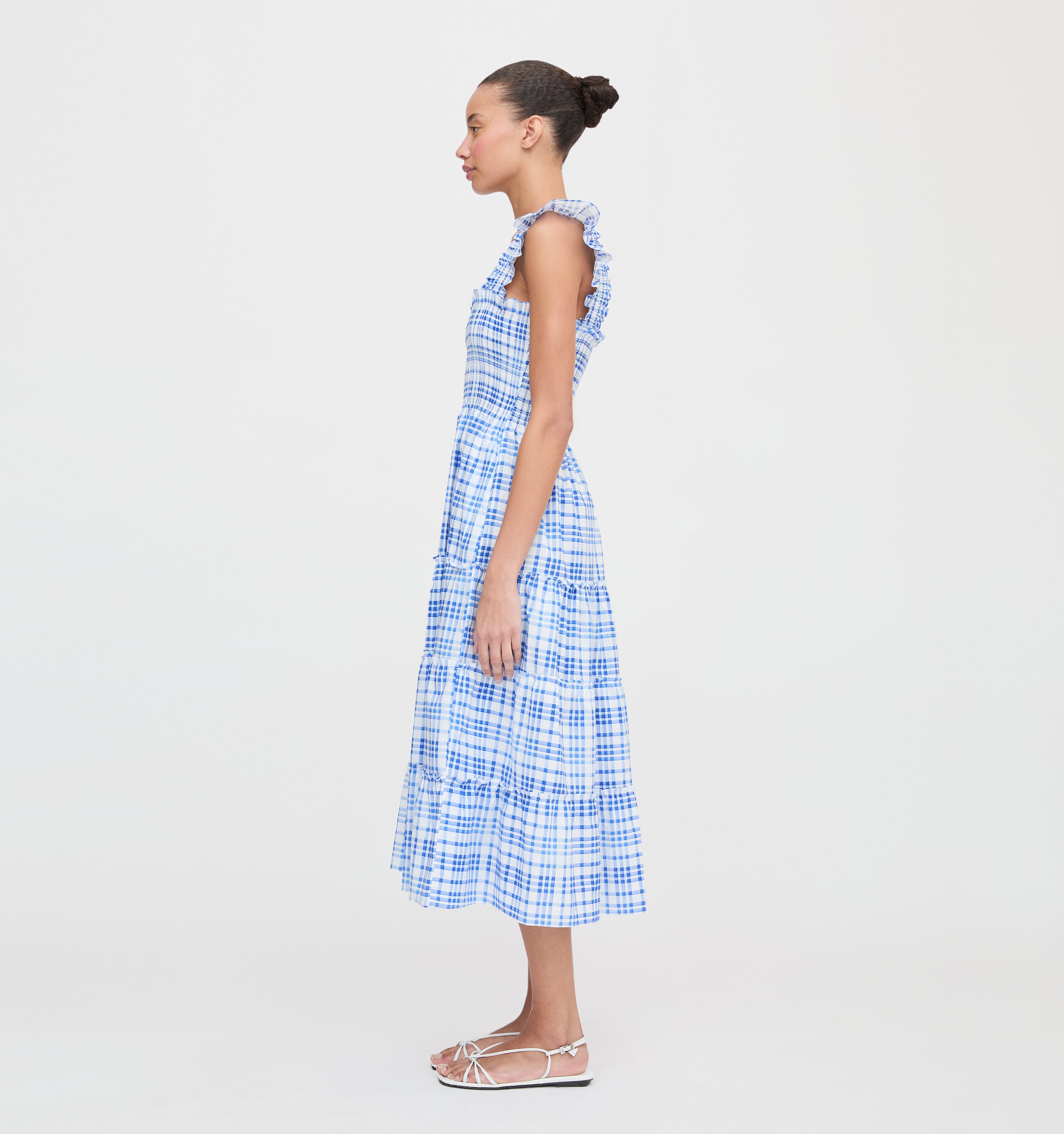 The Ellie Nap Dress - Blue Watercolor Gingham