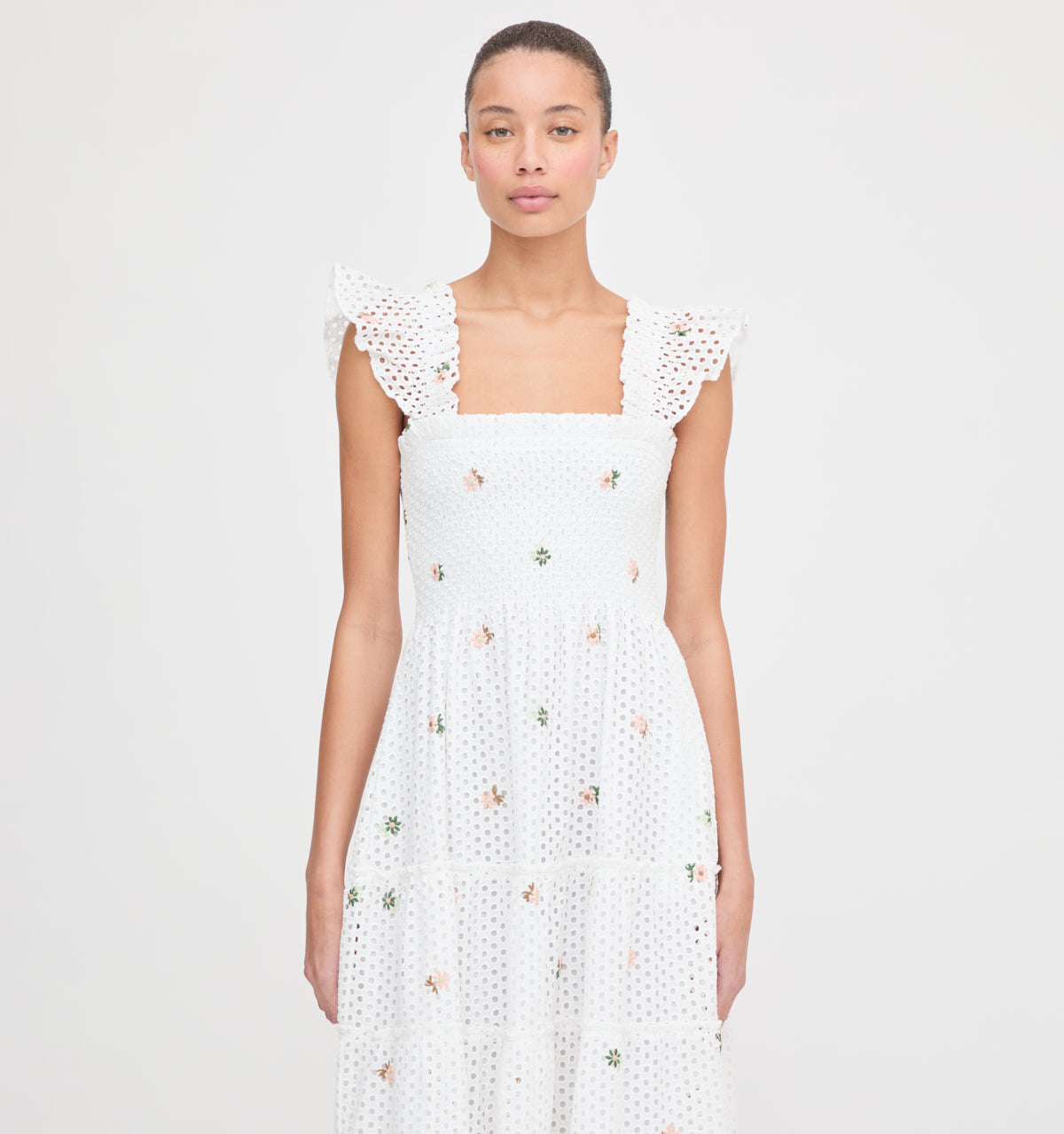 The Ellie Nap Dress - White Daisy Eyelet