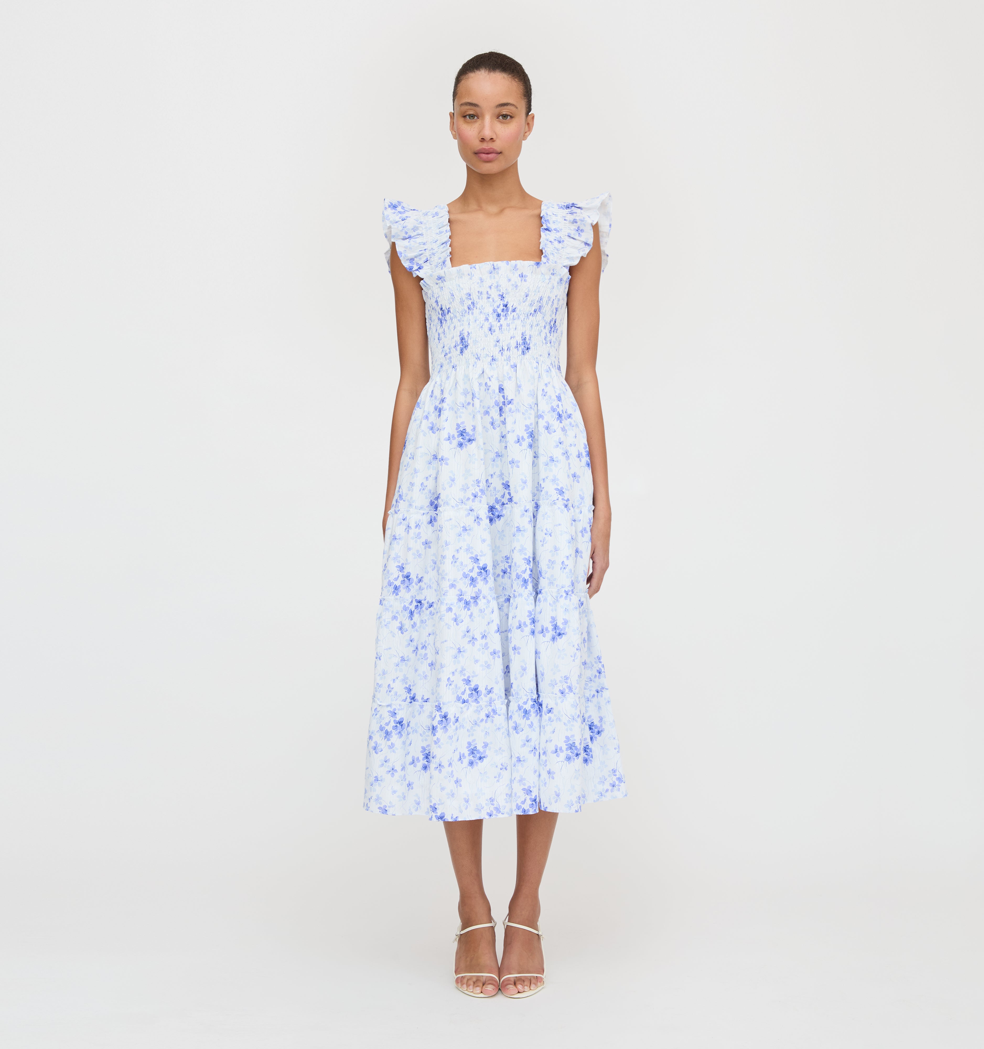 The Ellie Nap Dress - Blue Sweet Peas