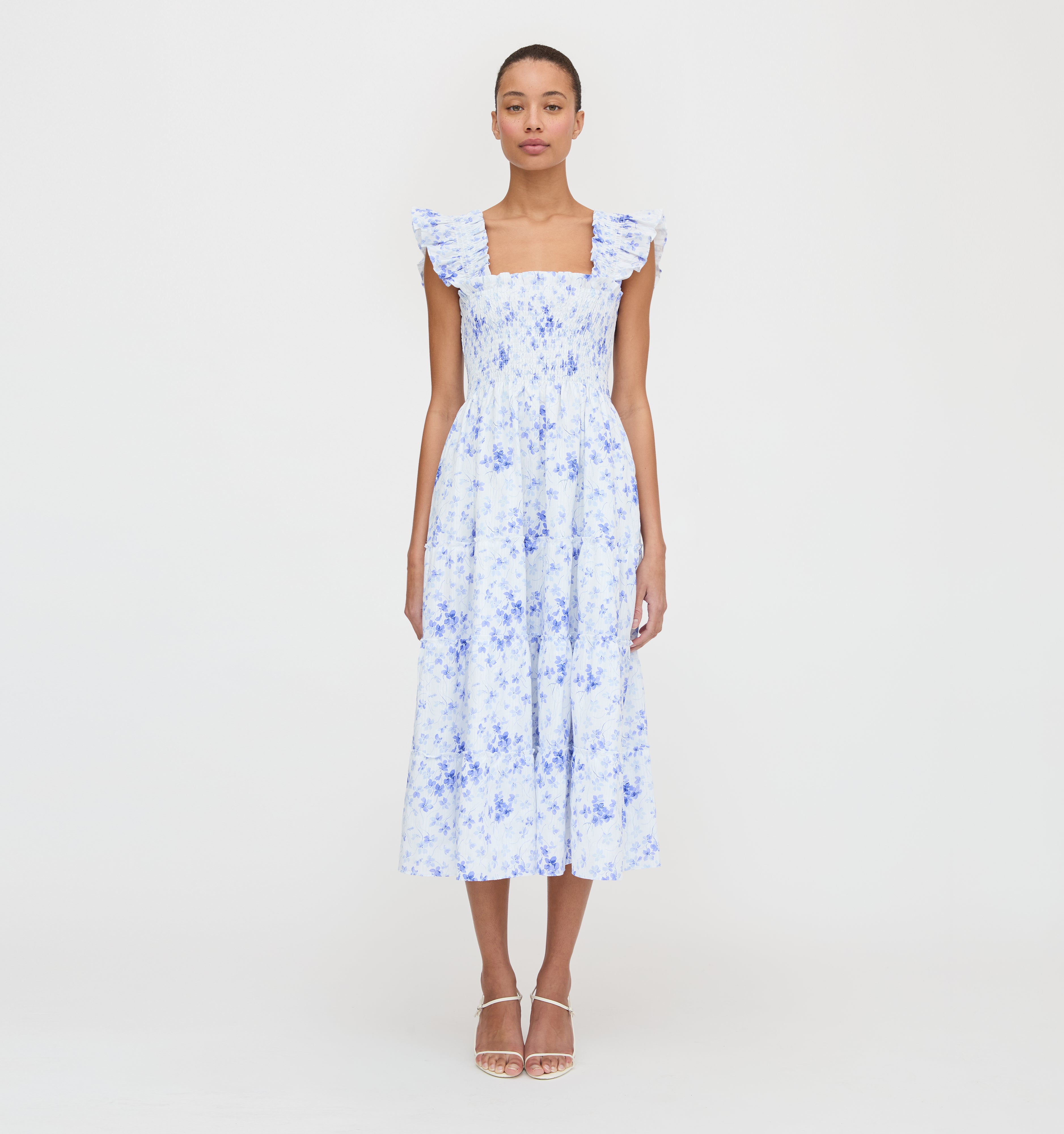 The Ellie Nap Dress - Blue Sweet Peas