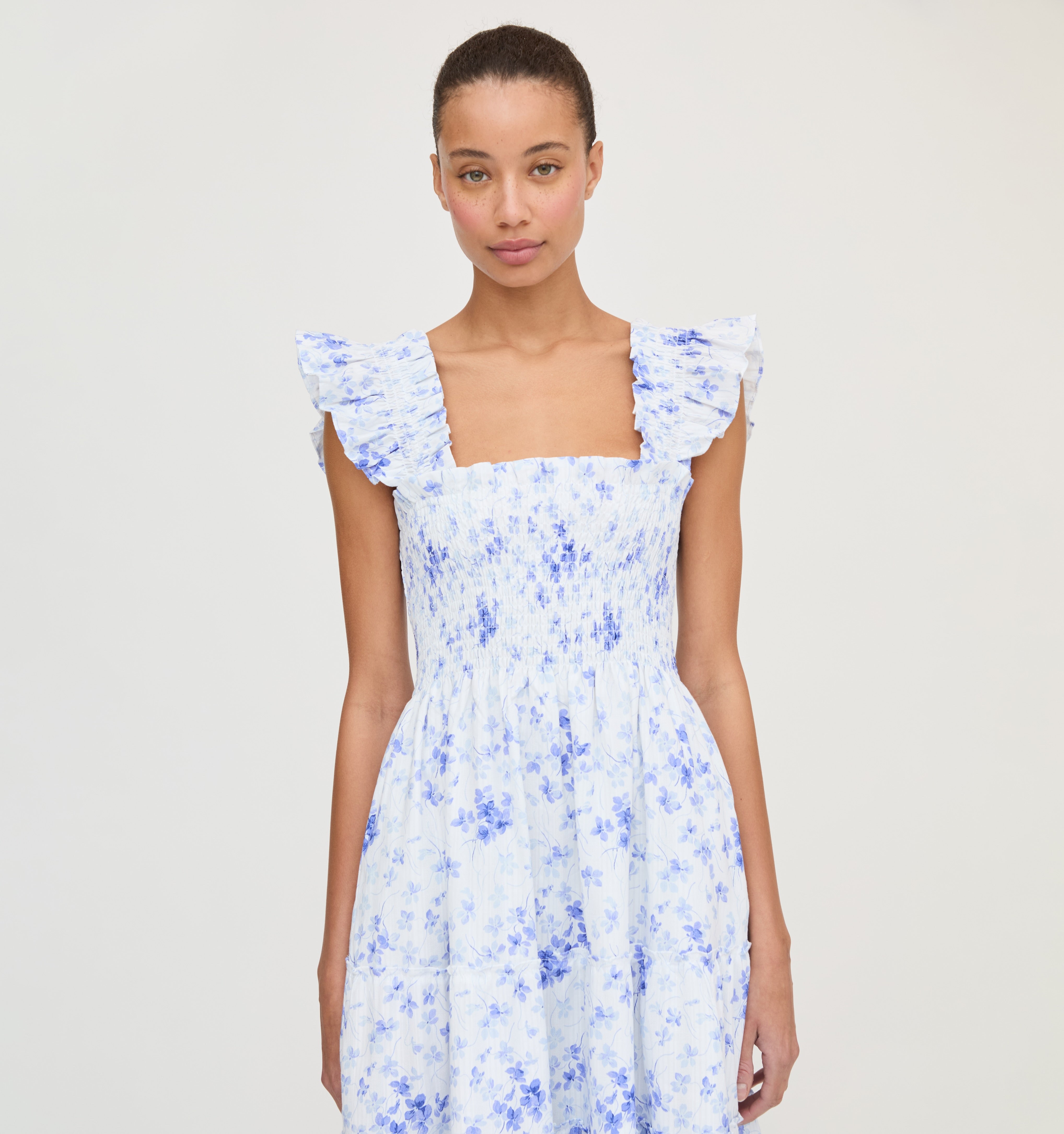 The Ellie Nap Dress - Blue Sweet Peas