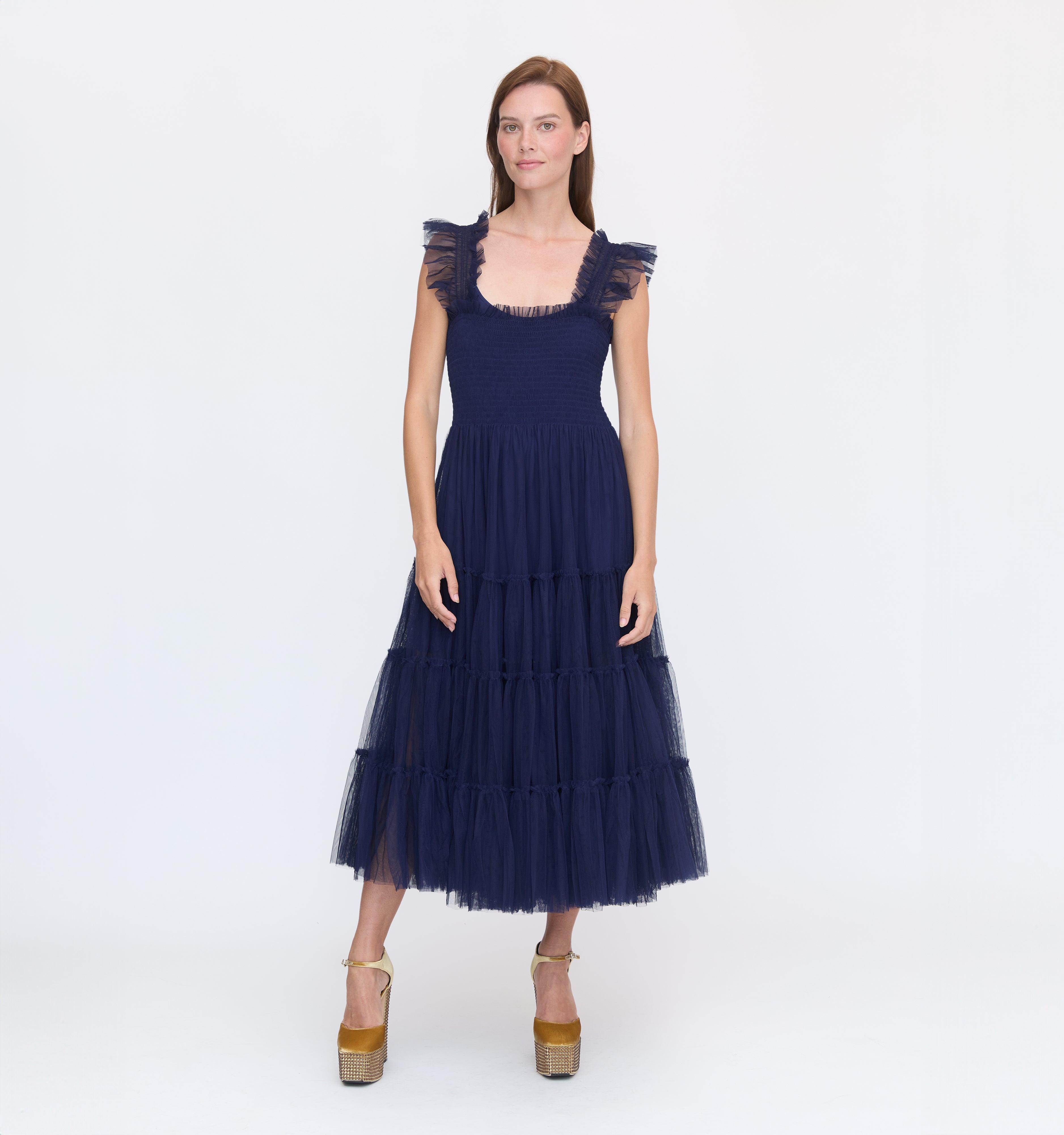 color:navy tulle