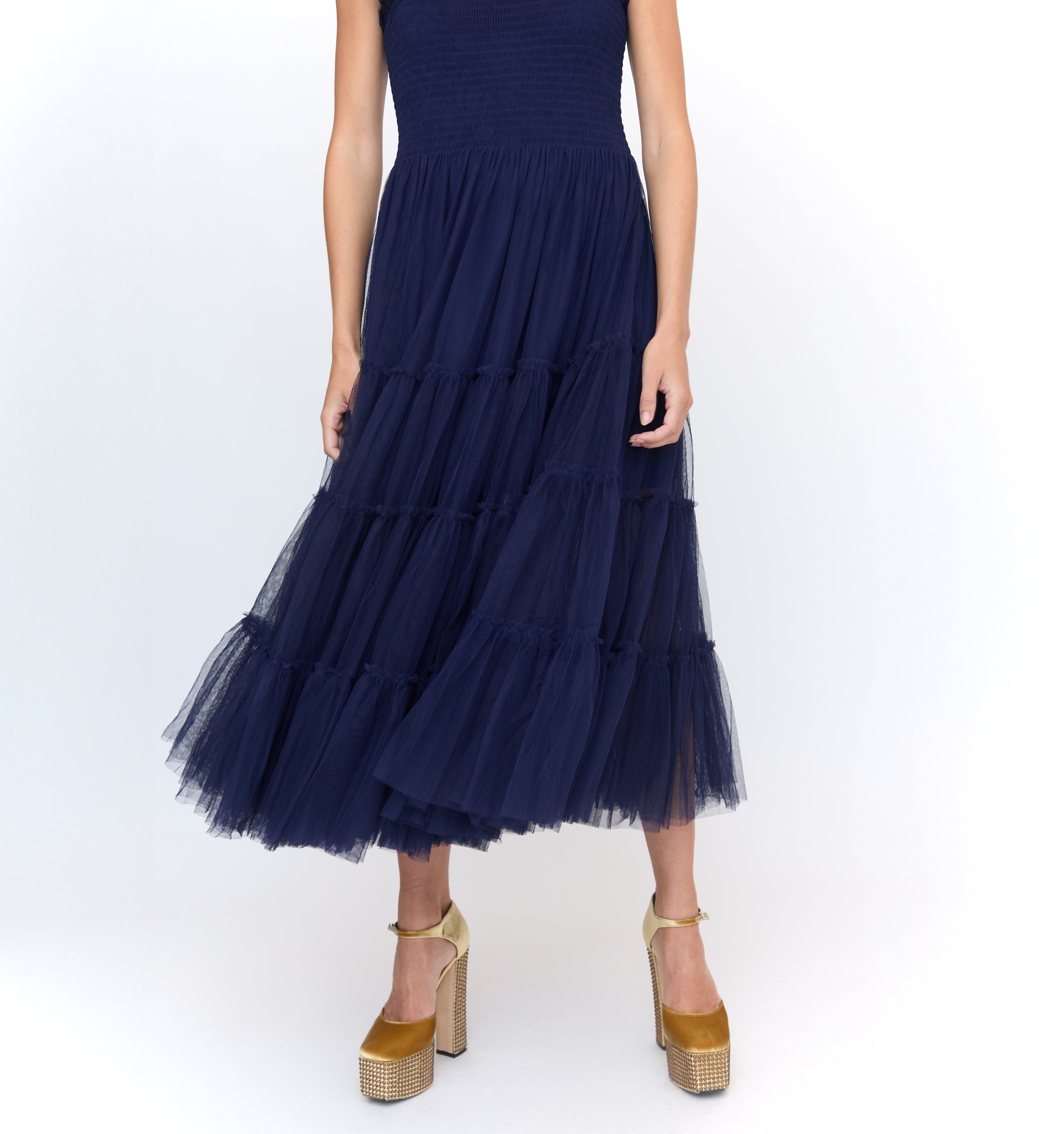 color:navy tulle