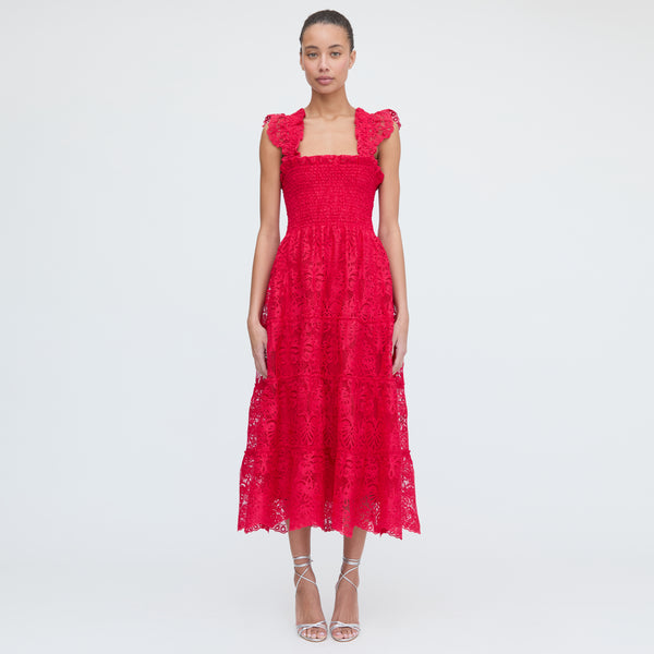 The Lace Ellie Nap Dress - Cerise Lace – Hill House Home