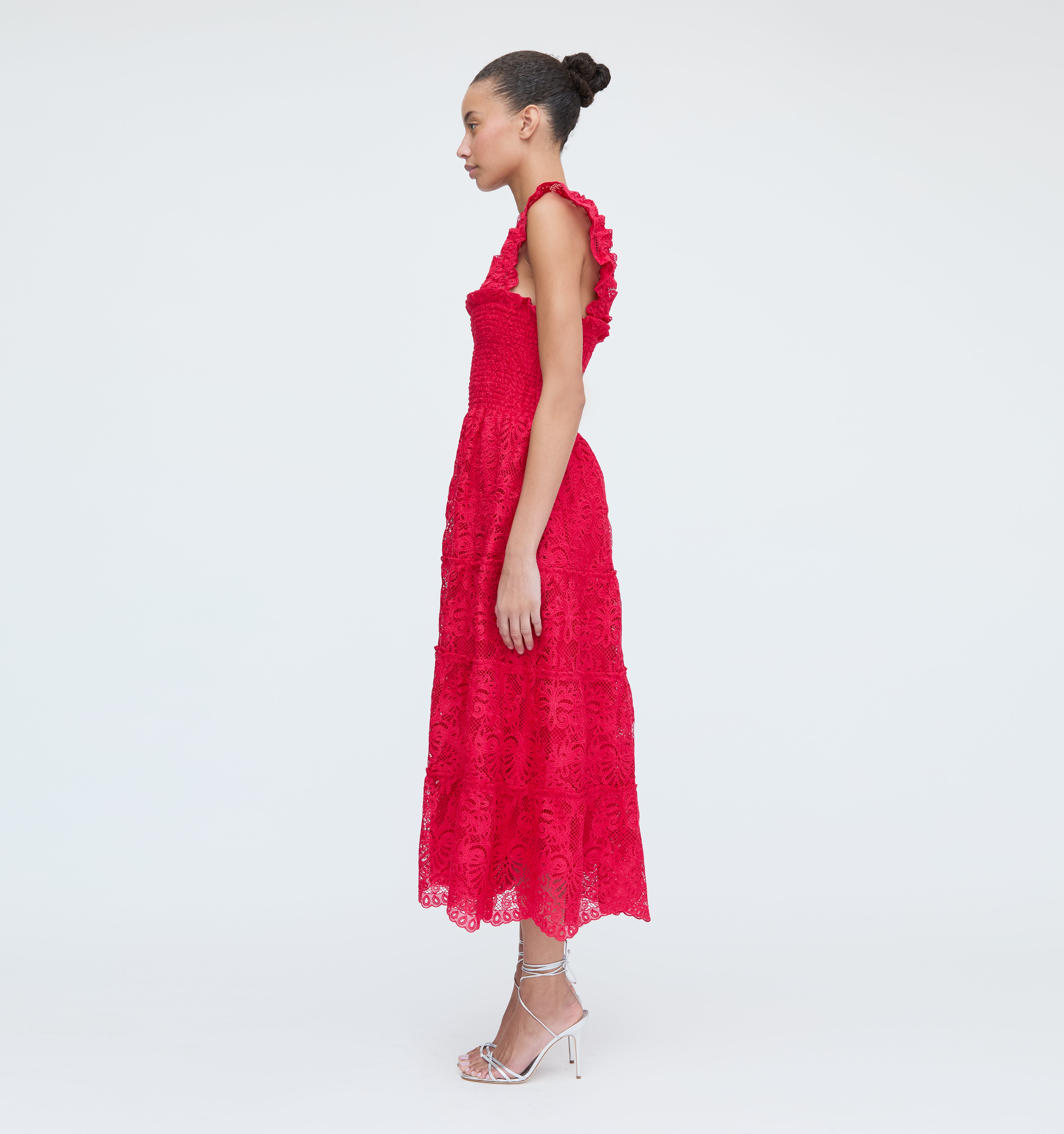 The Lace Ellie Nap Dress - Cerise Lace