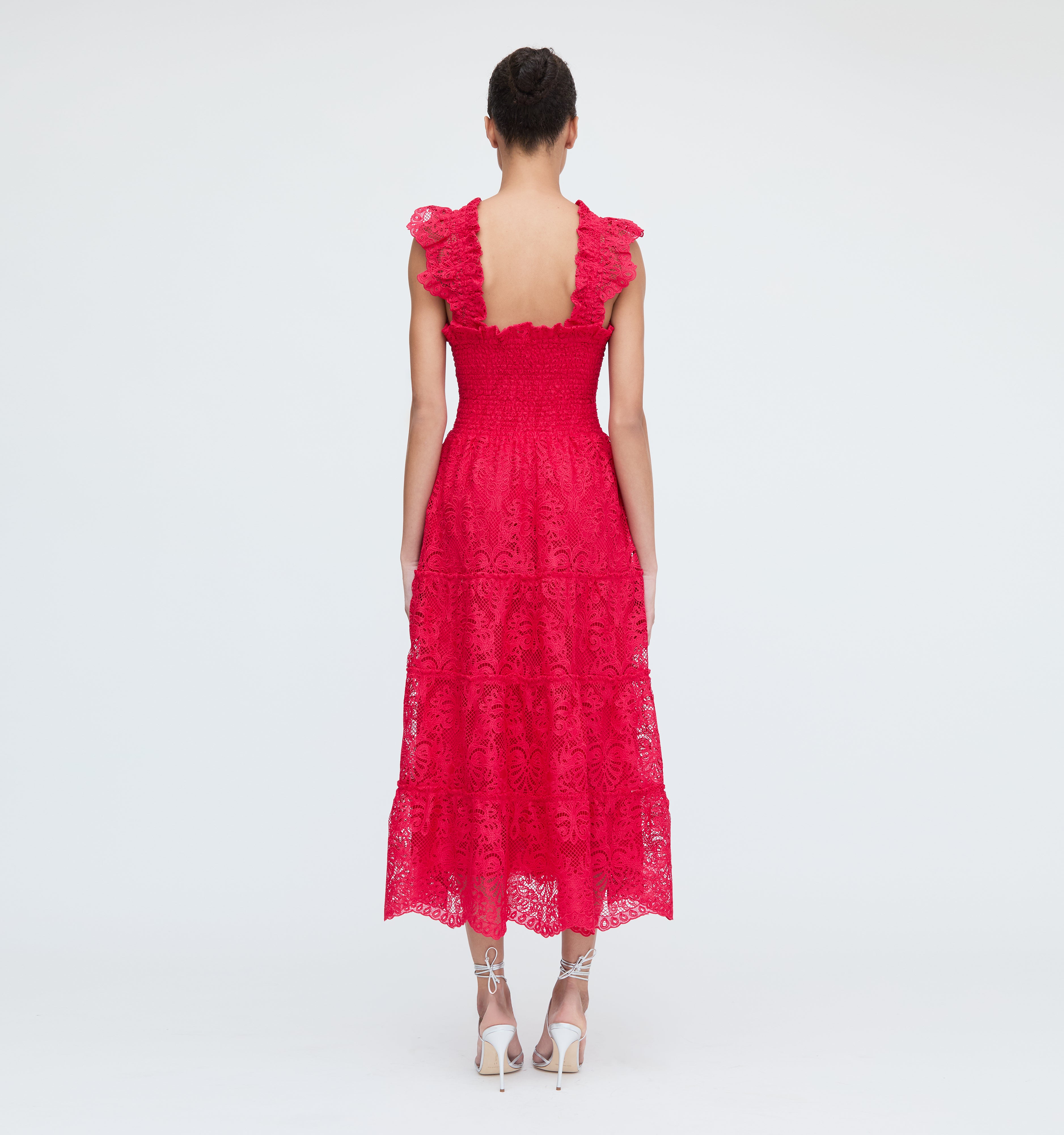 The Lace Ellie Nap Dress - Cerise Lace