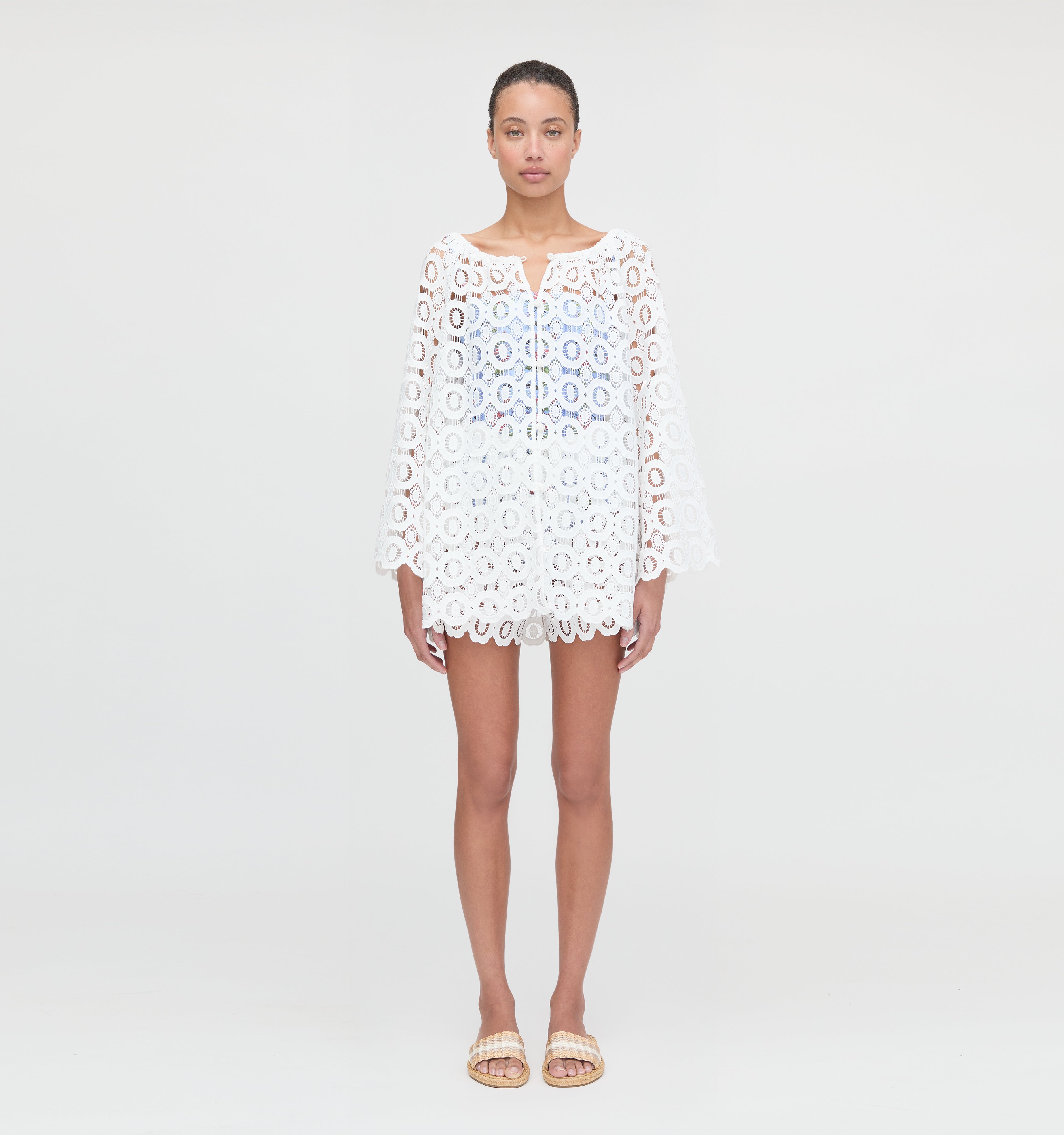 The Enella Tunic - White Lace