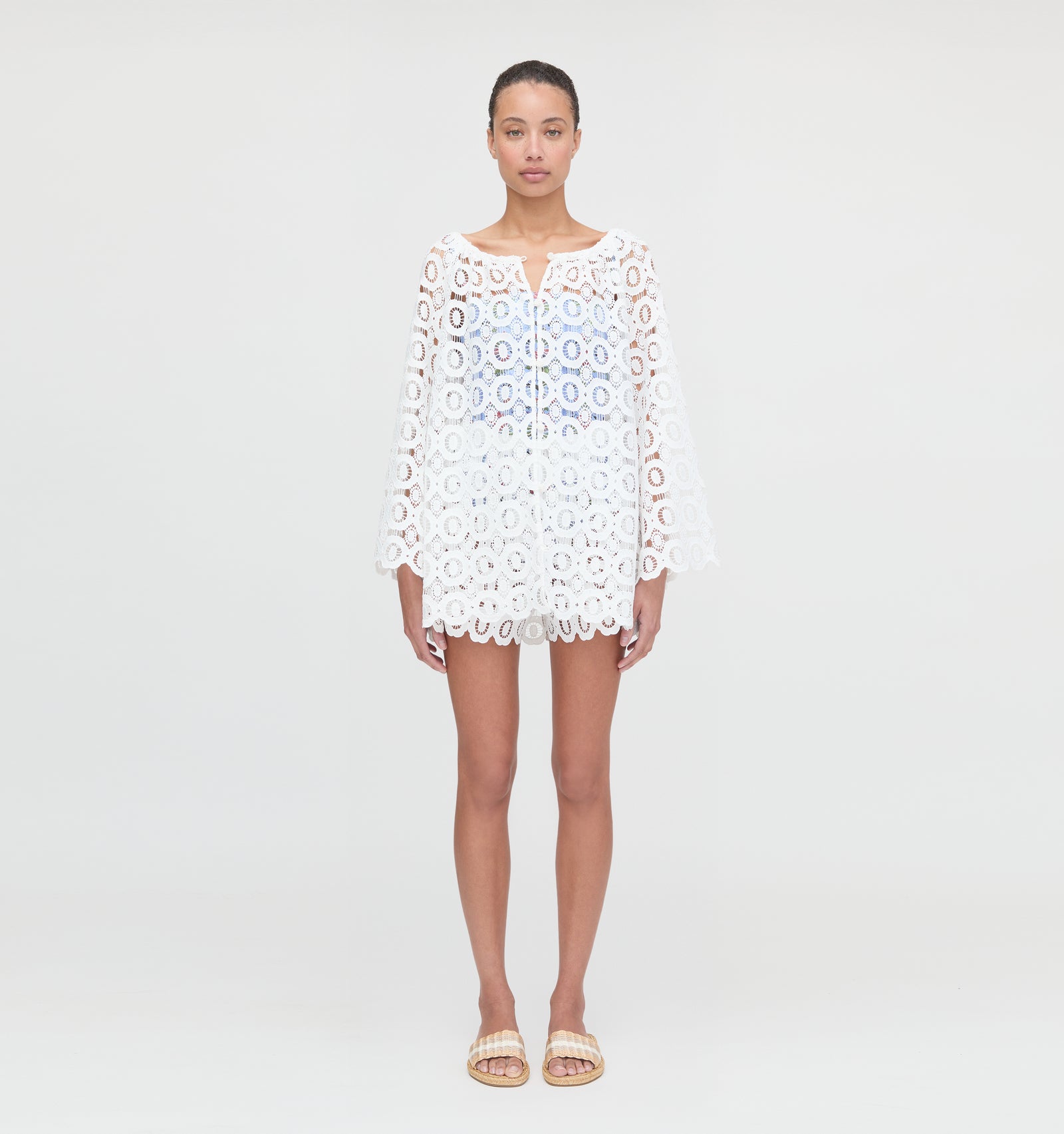 The Enella Tunic - White Broderie