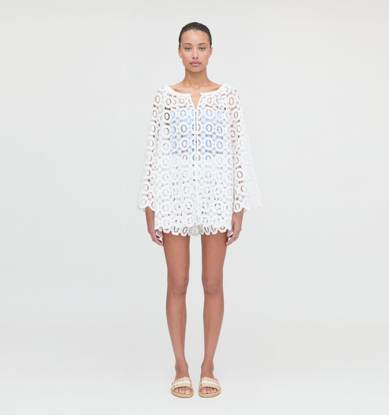 The Enella Tunic - White Broderie – Hill House Home