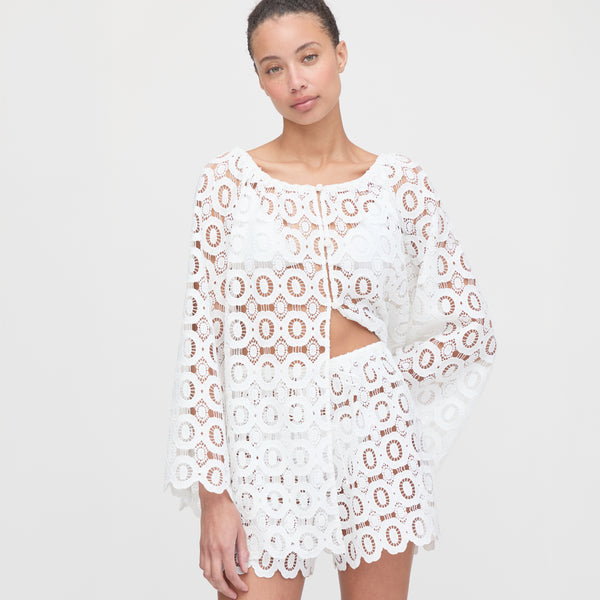 The Kaya Short - White Lace – Hill House Home