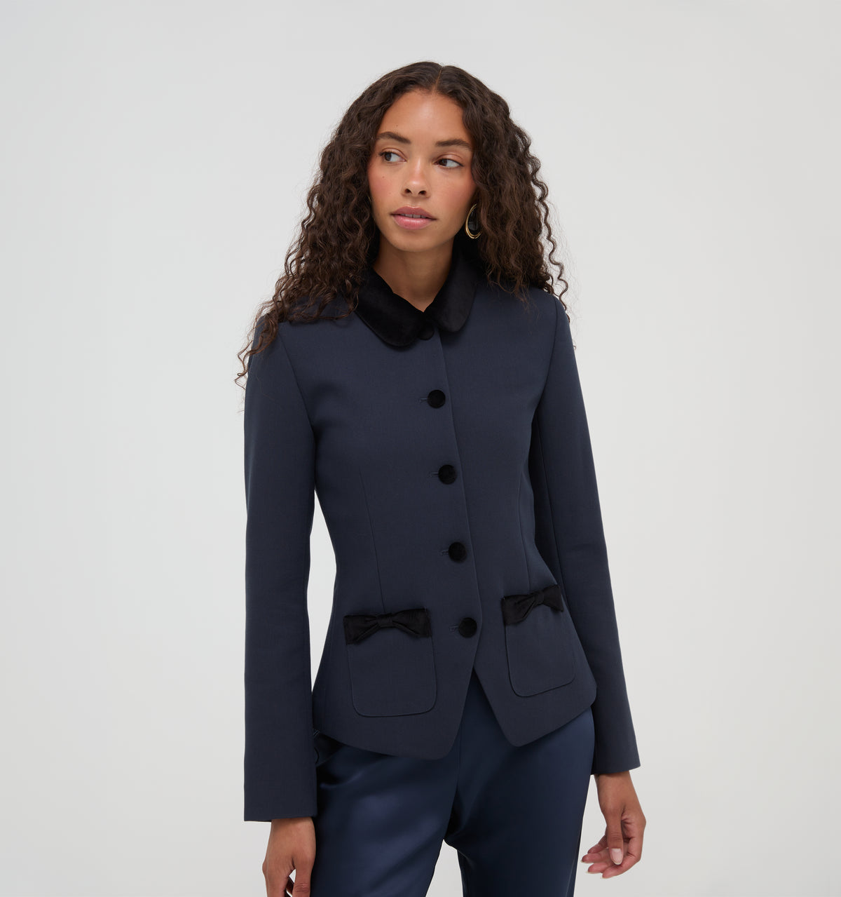 The Evalina Jacket - Navy