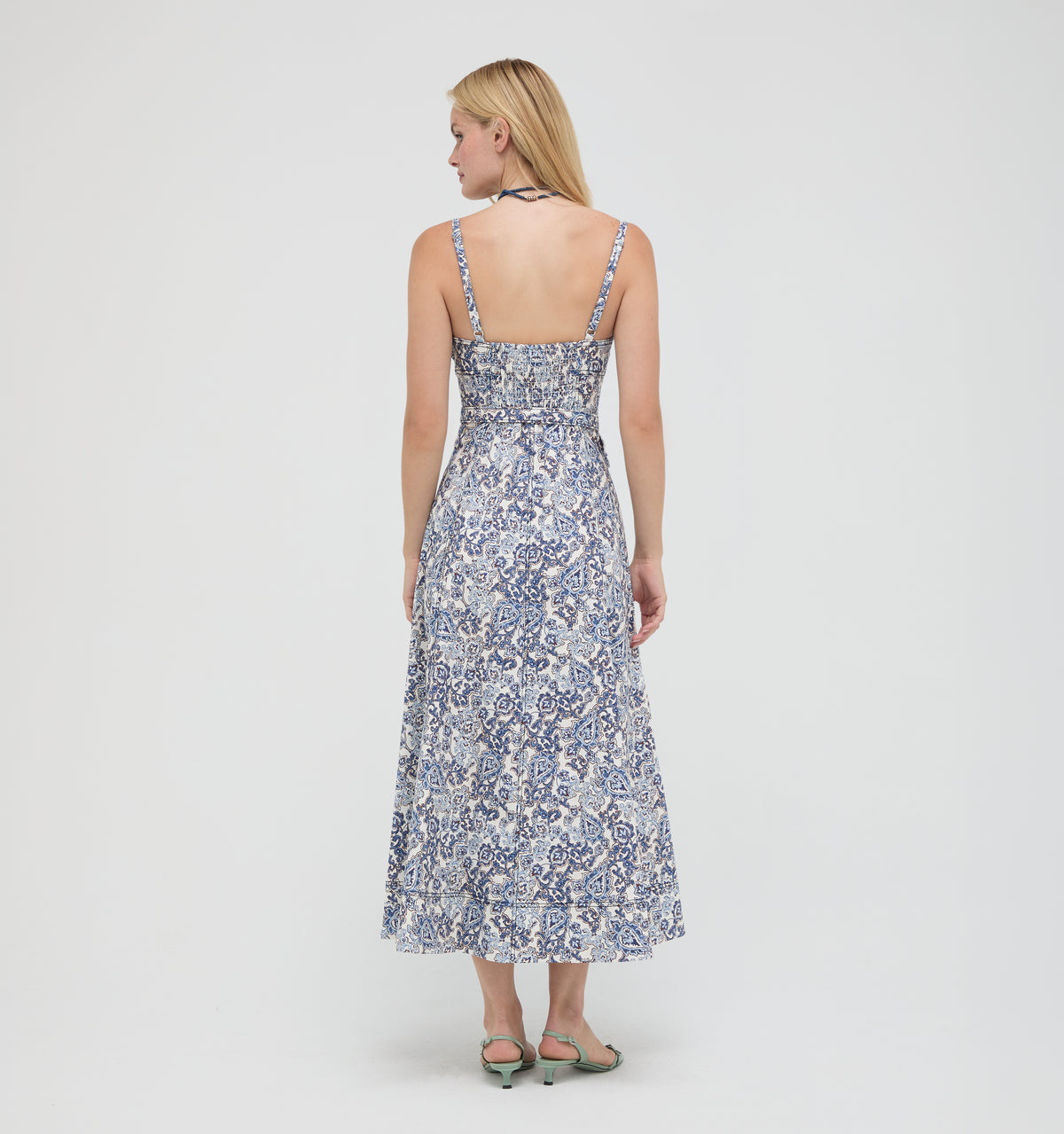 The Fiona Dress -  Chedworth Paisley Blue