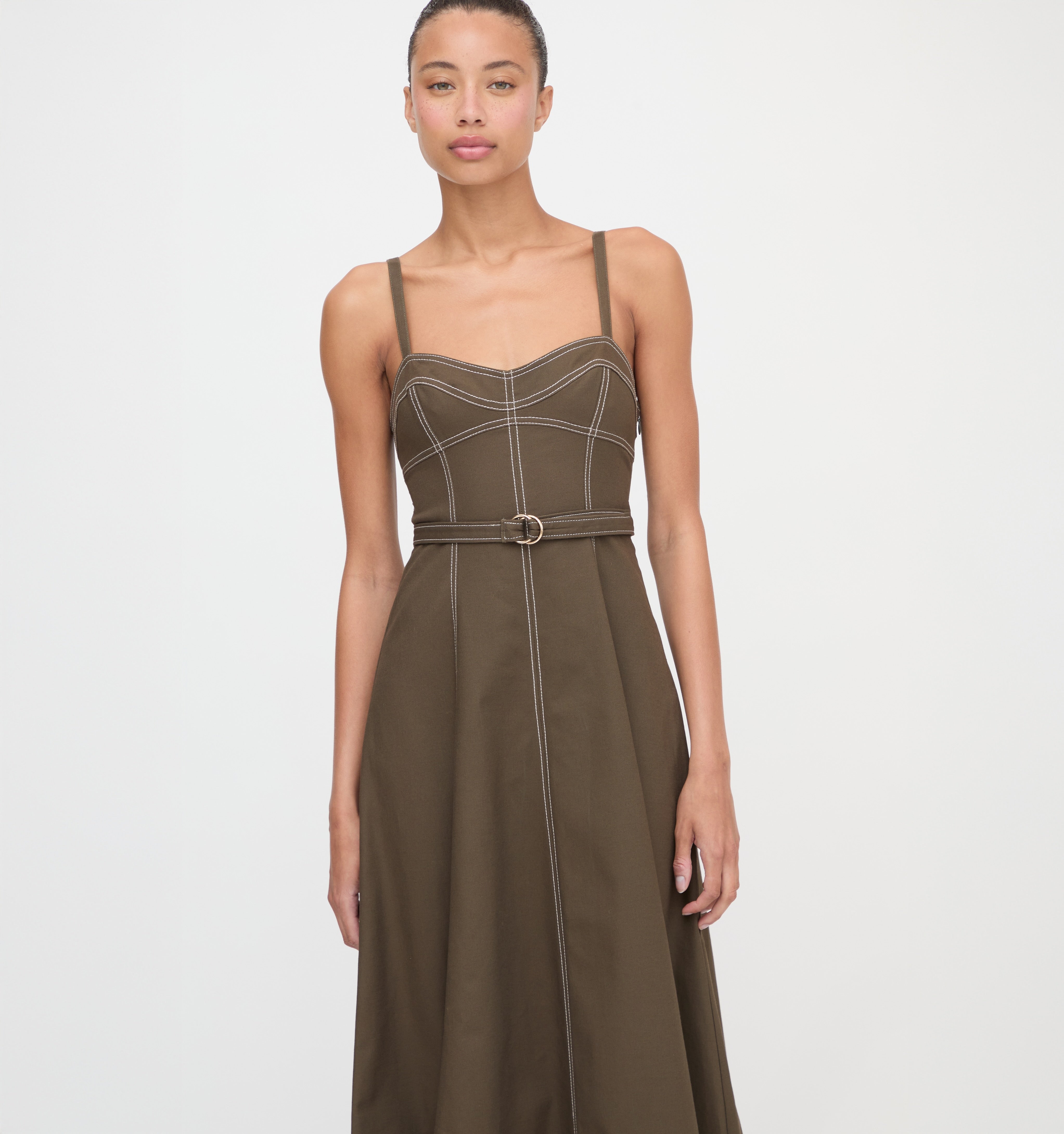 The Fiona Dress - Chocolate Twill