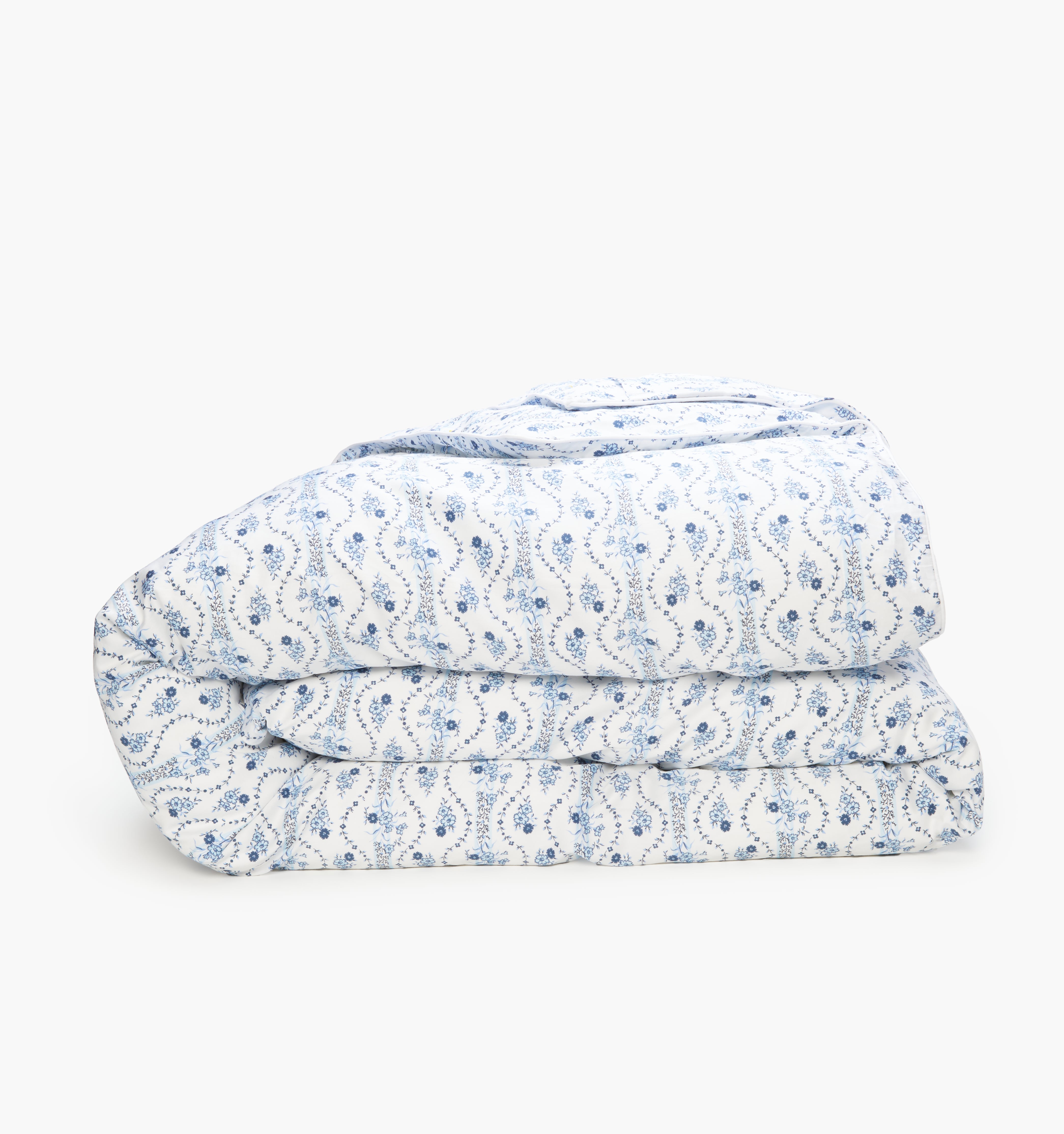 The Duvet Cover - Blue Vine Stripe