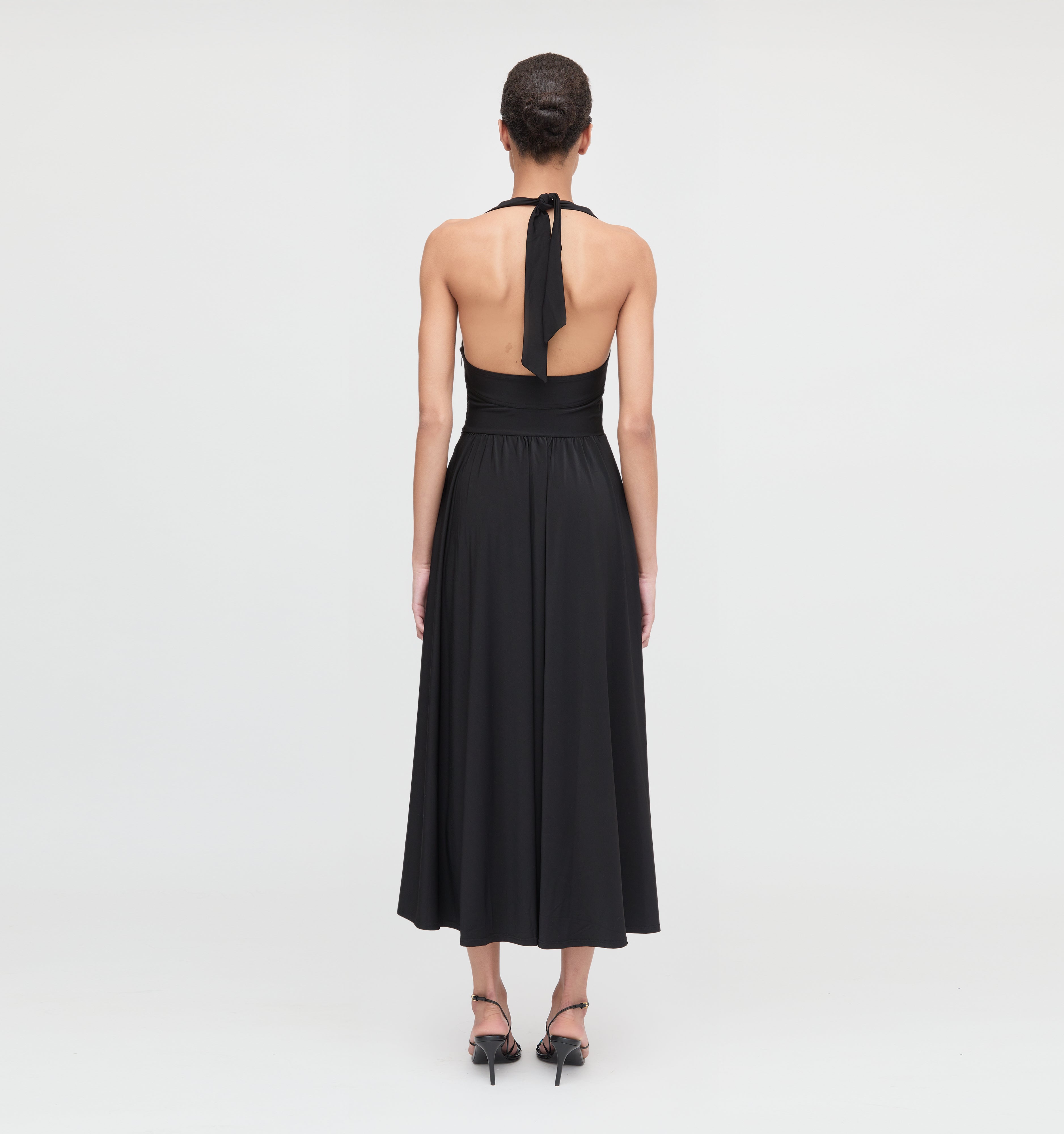 The Fleur Midi Dress - Black Jersey – Hill House Home The Fleur Midi Dress - Black Jersey – Hill House Home