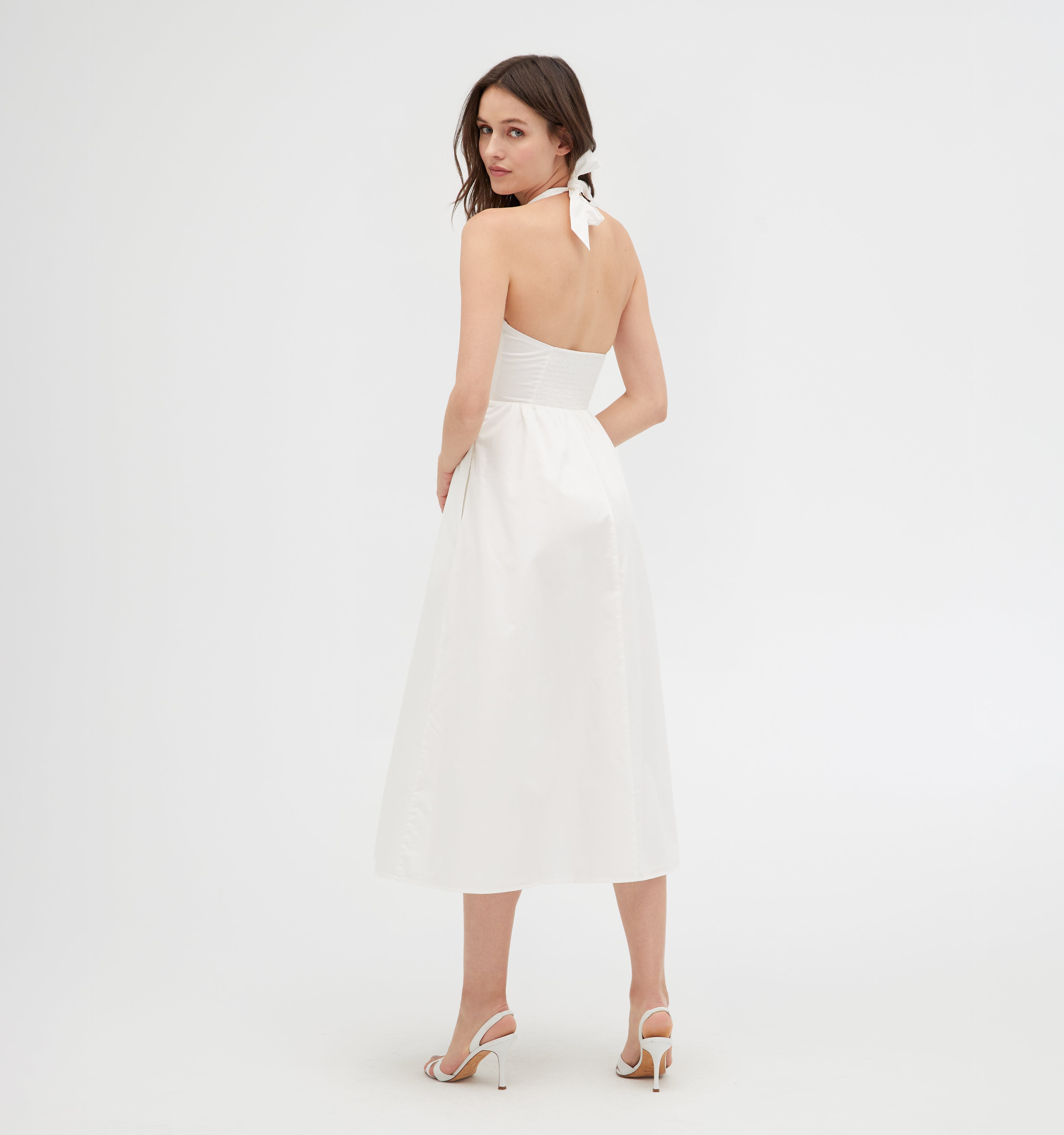 The Fleur Midi Dress - White