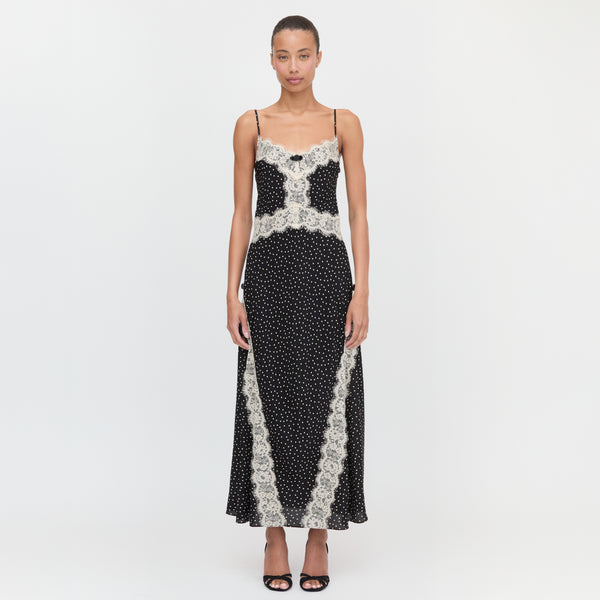 The Francesca Dress - Black Polka Dot – Hill House Home