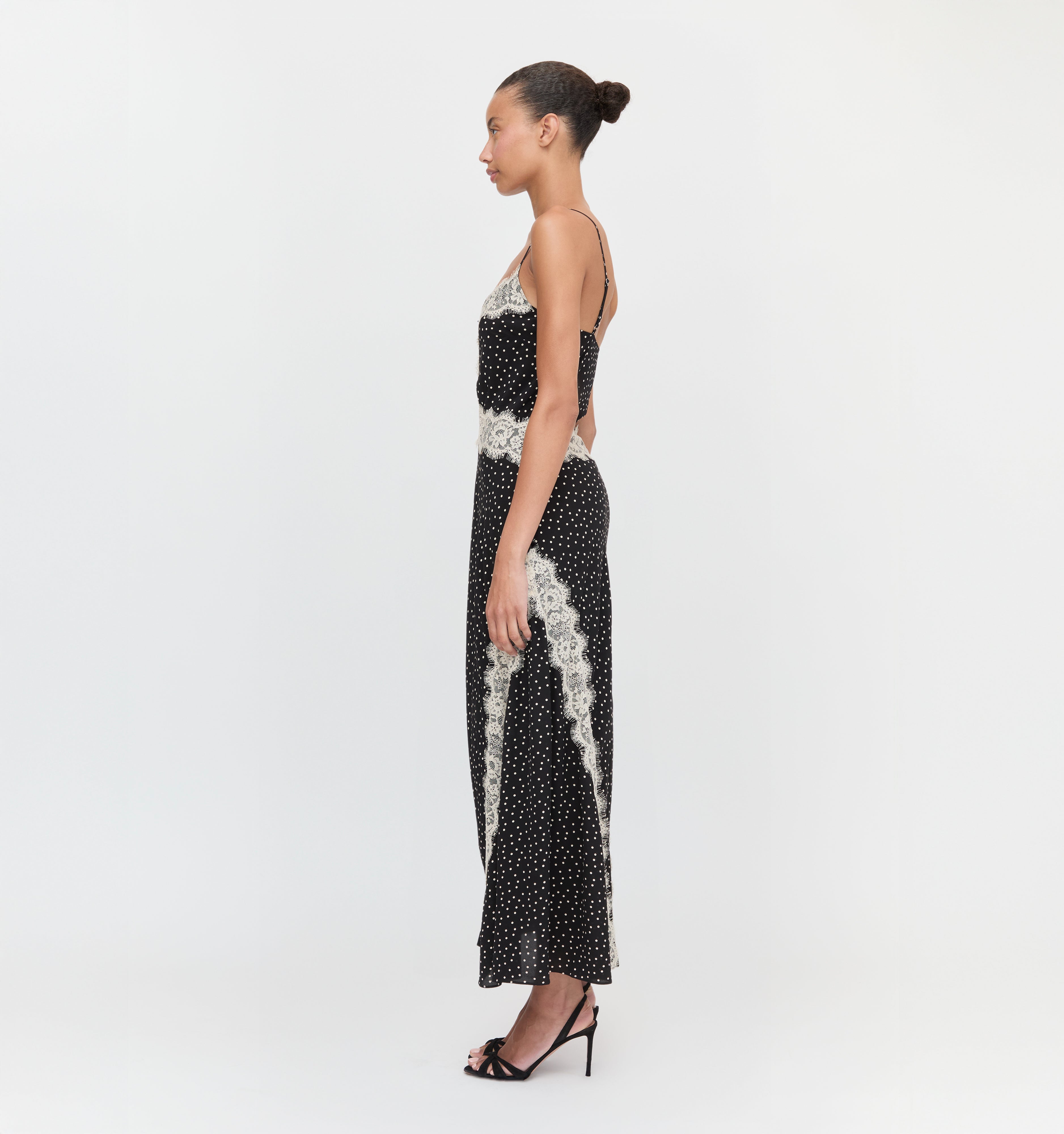 The Francesca Dress in Black Polka Dot color: Black Polka Dot 