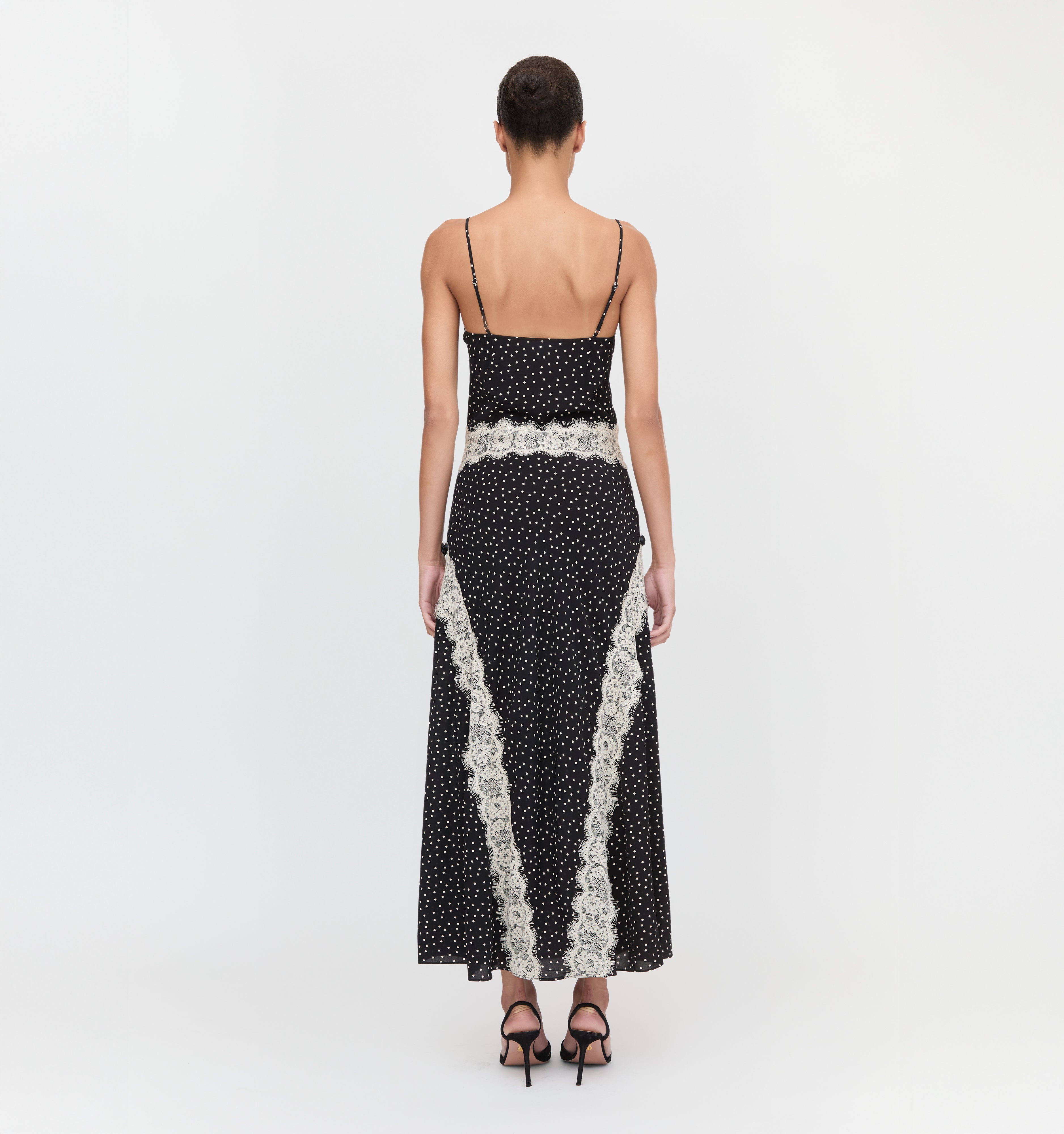 The Francesca Dress in Black Polka Dot color: Black Polka Dot 