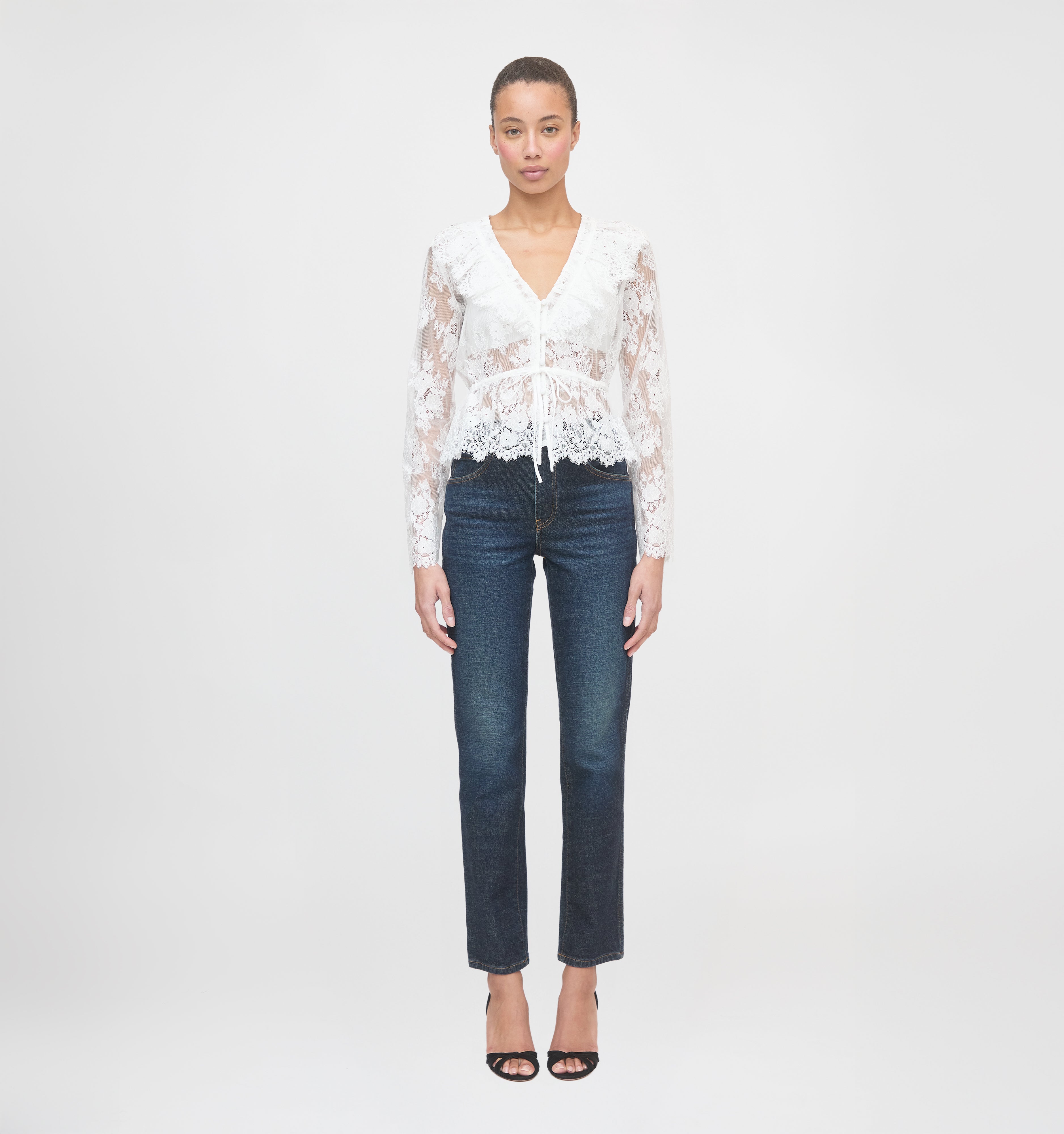 The Zoya Top - Powder Blue with White Embroidery – Hill House Home