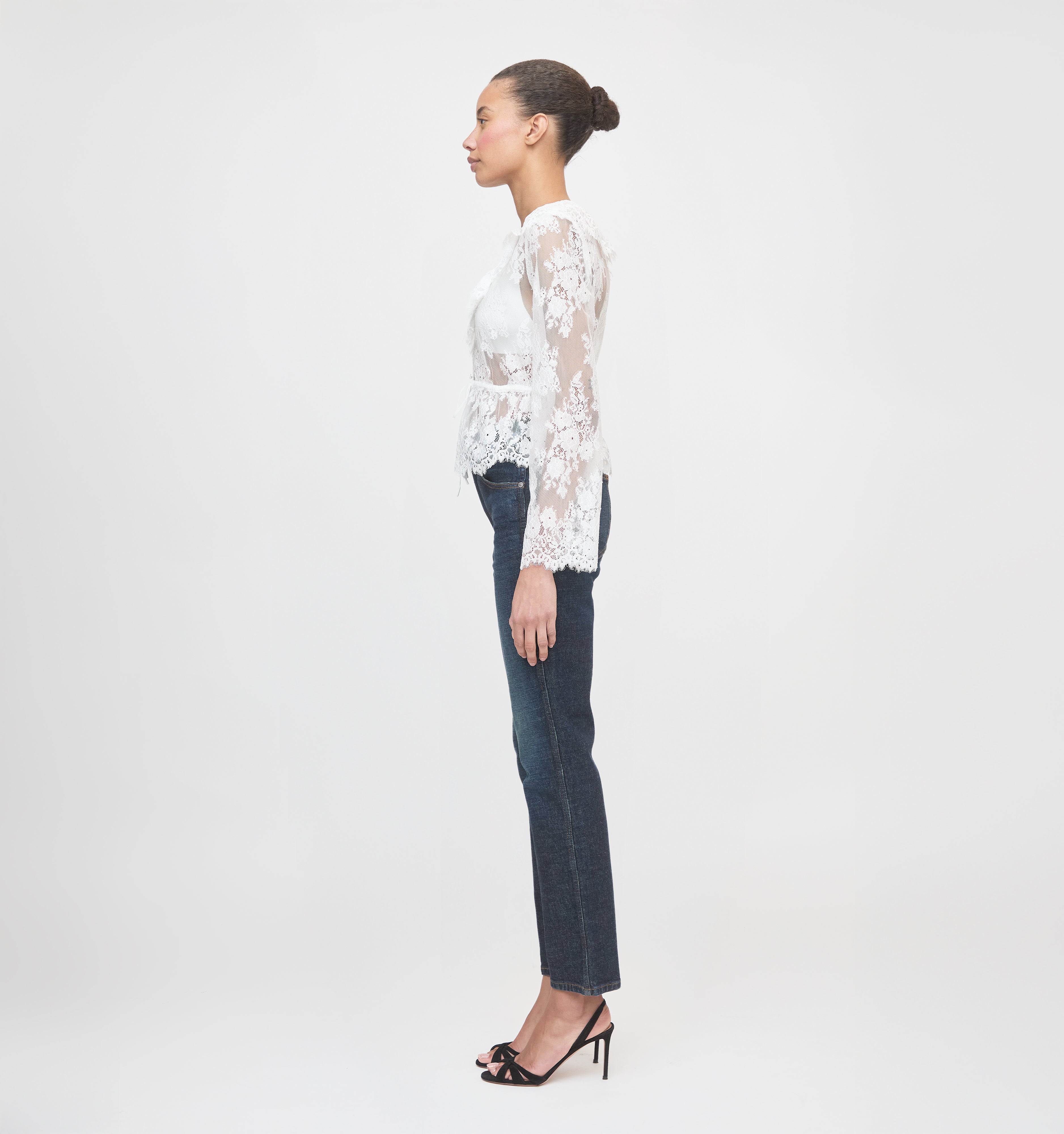 The Zoya Top - White Magnolia Lace