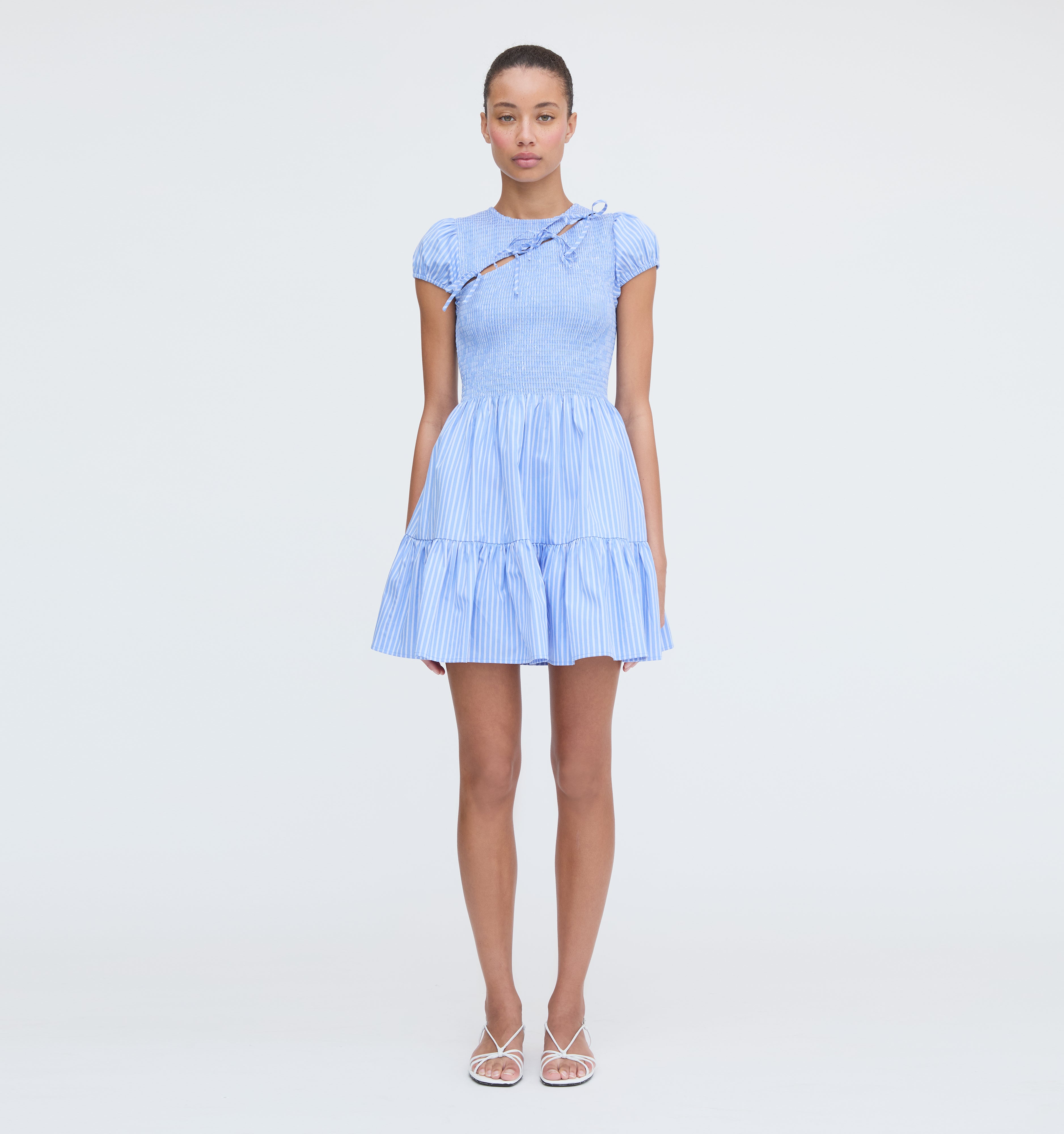 The Gia Mini Nap Dress - Blue Stripe