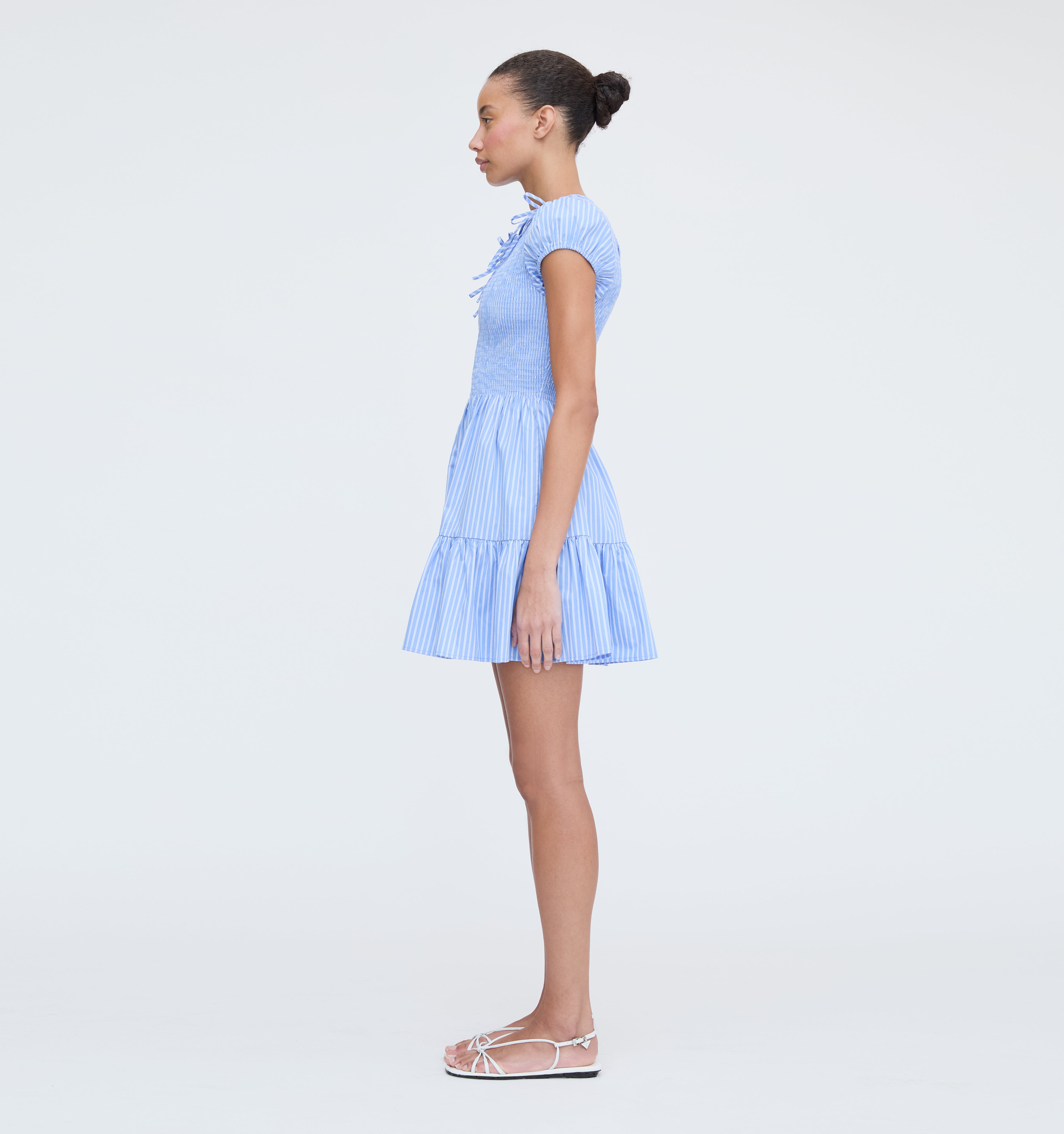 The Gia Mini Nap Dress - Blue Stripe