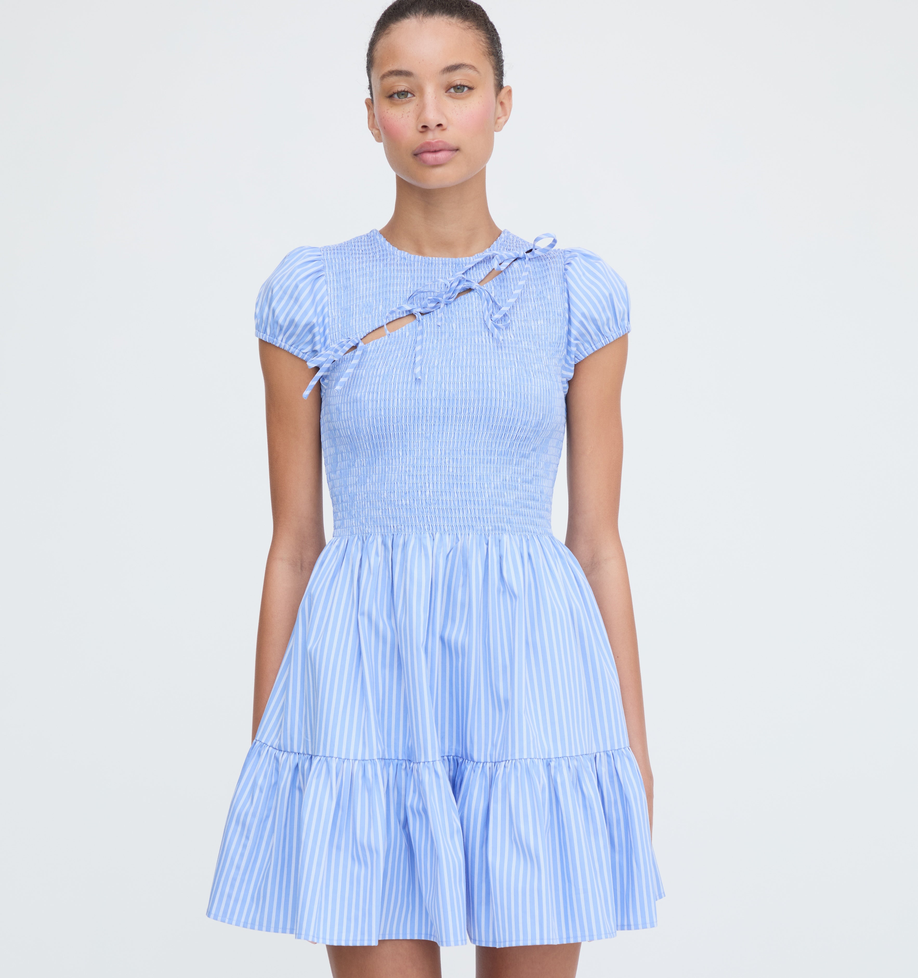The Gia Mini Nap Dress - Blue Stripe