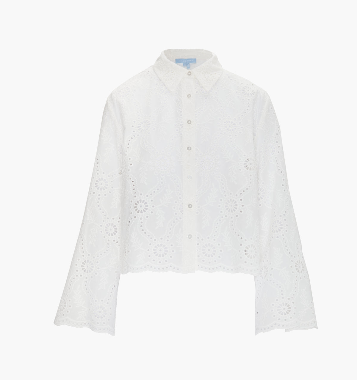 The Celia Top - White Trellis Broderie