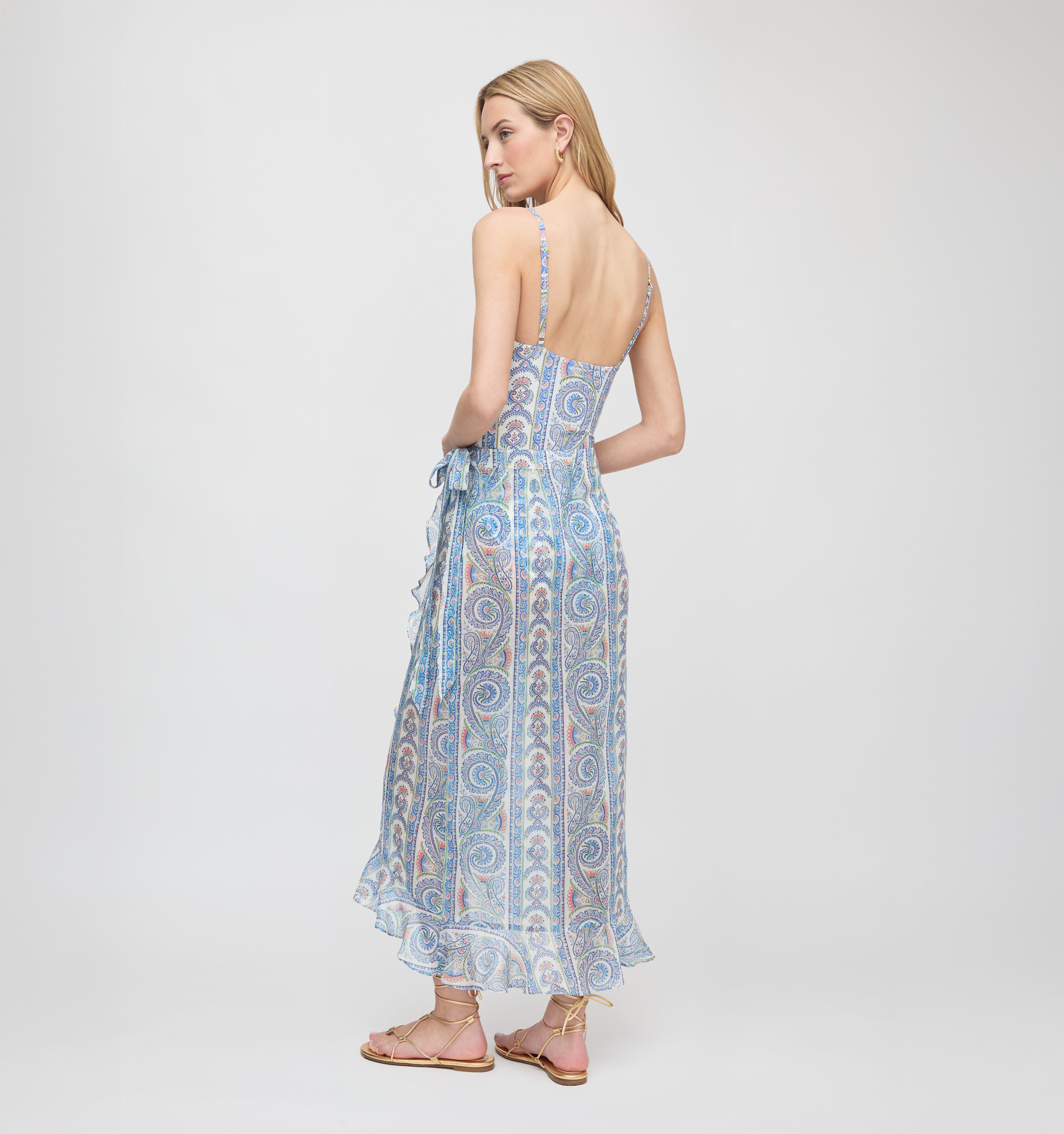 The Carlyle Skirt - Blue Corsica Paisley