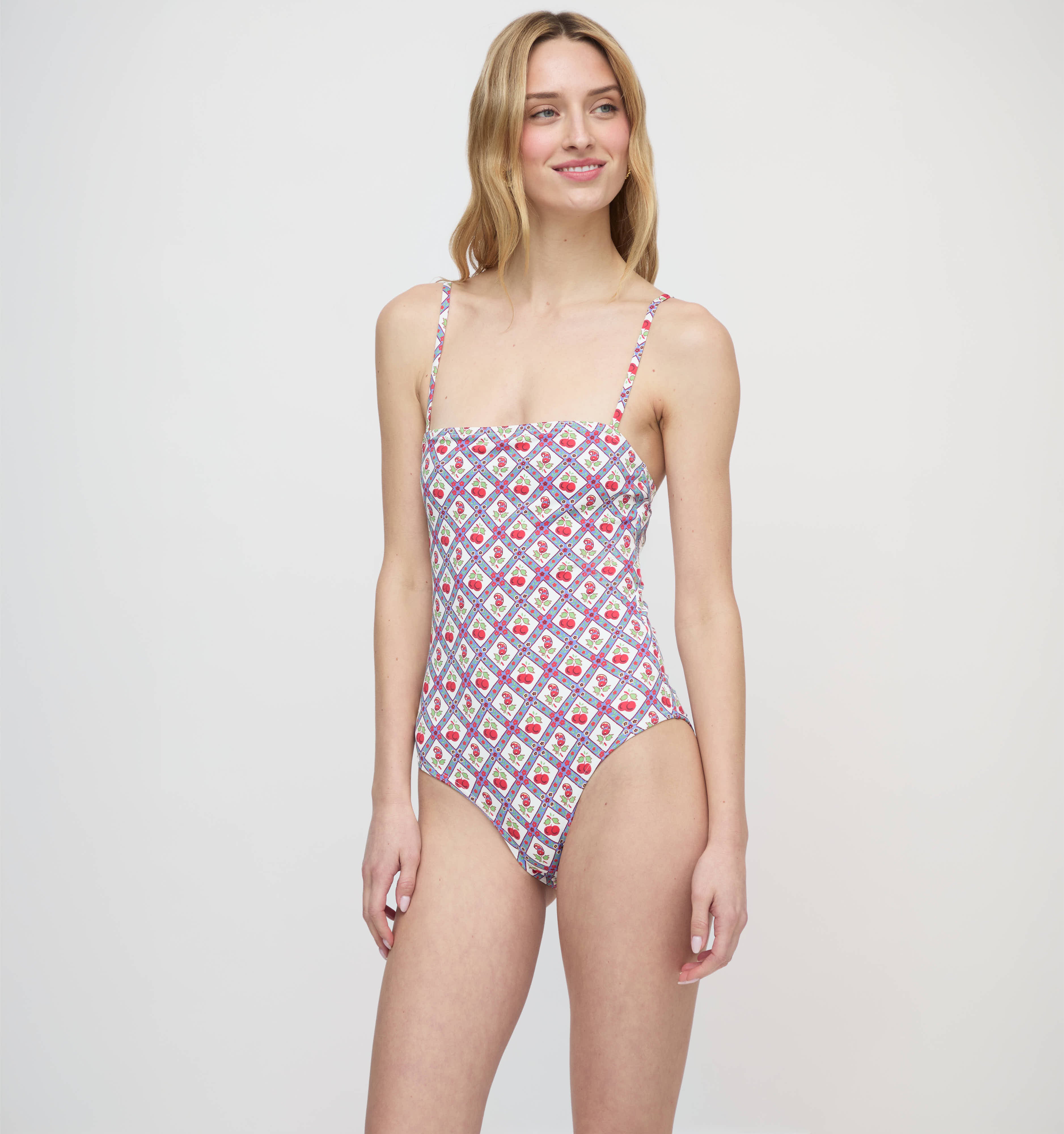 The Giana One Piece - Diamond Cherries Cherry Red – Hill House Home