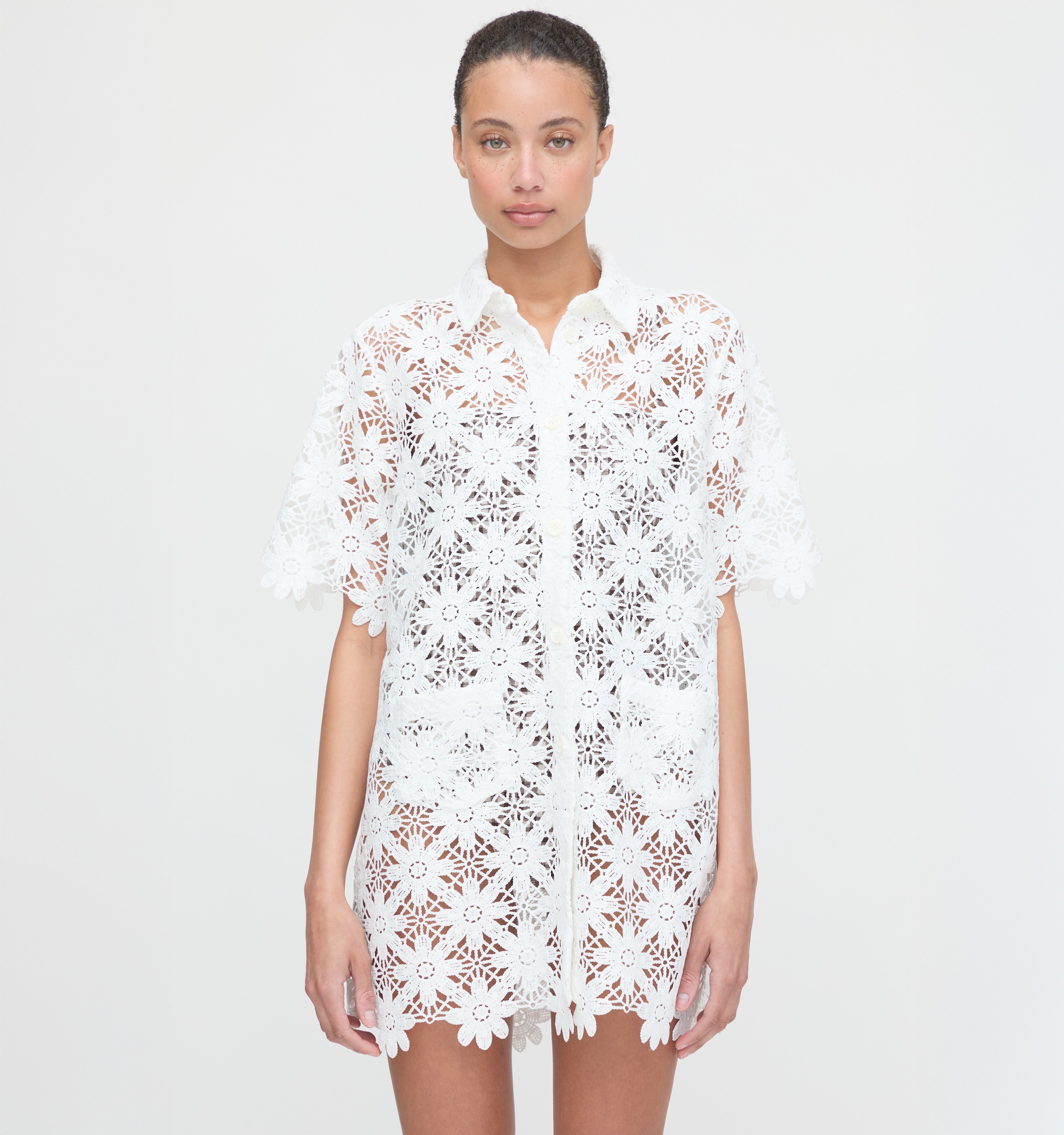 The Victoria Dress - White Daisy Crochet
