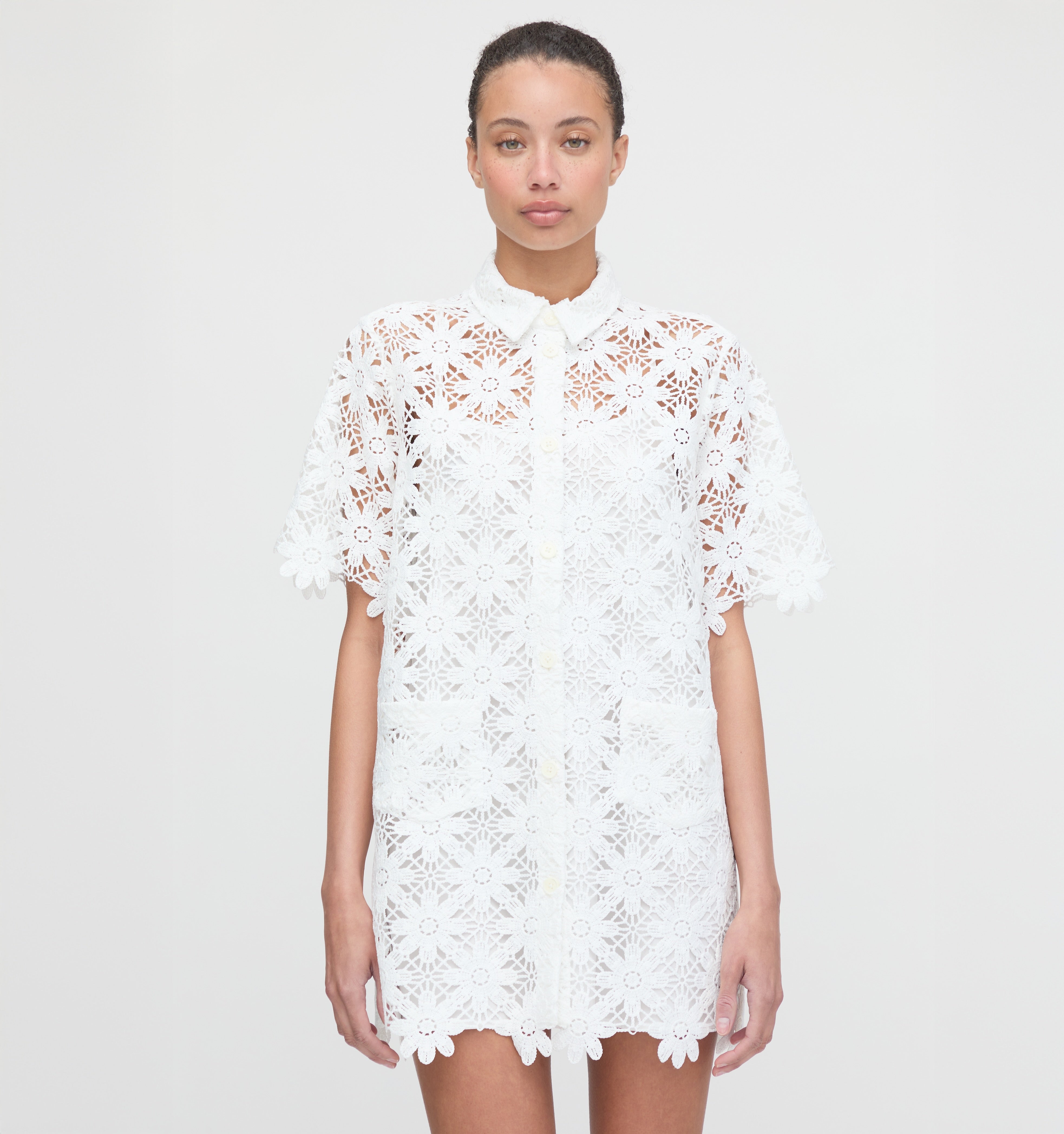 The Victoria Dress - White Daisy Crochet