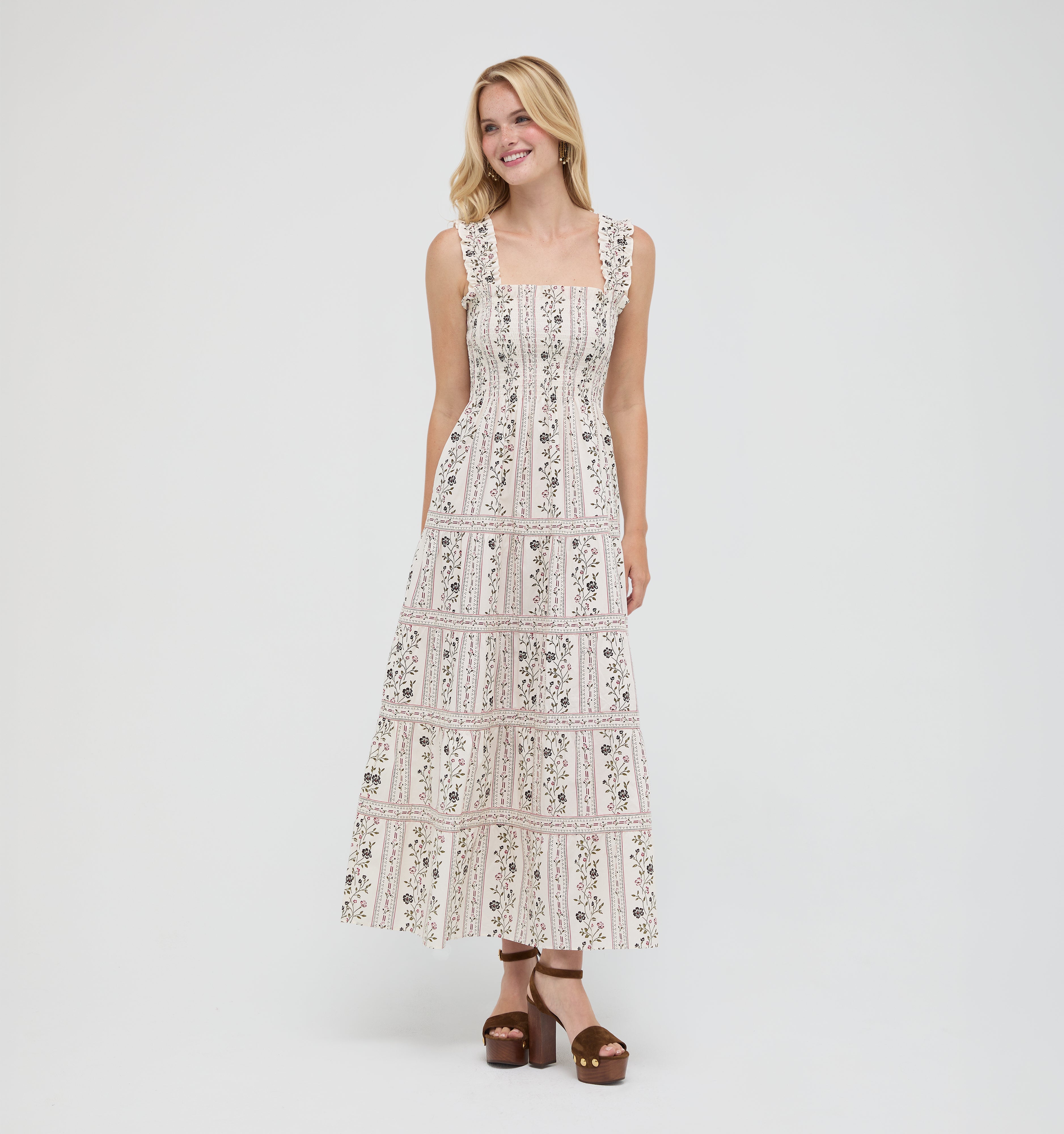 The Goldie Nap Dress - Kelmscott Ribbon Stripe