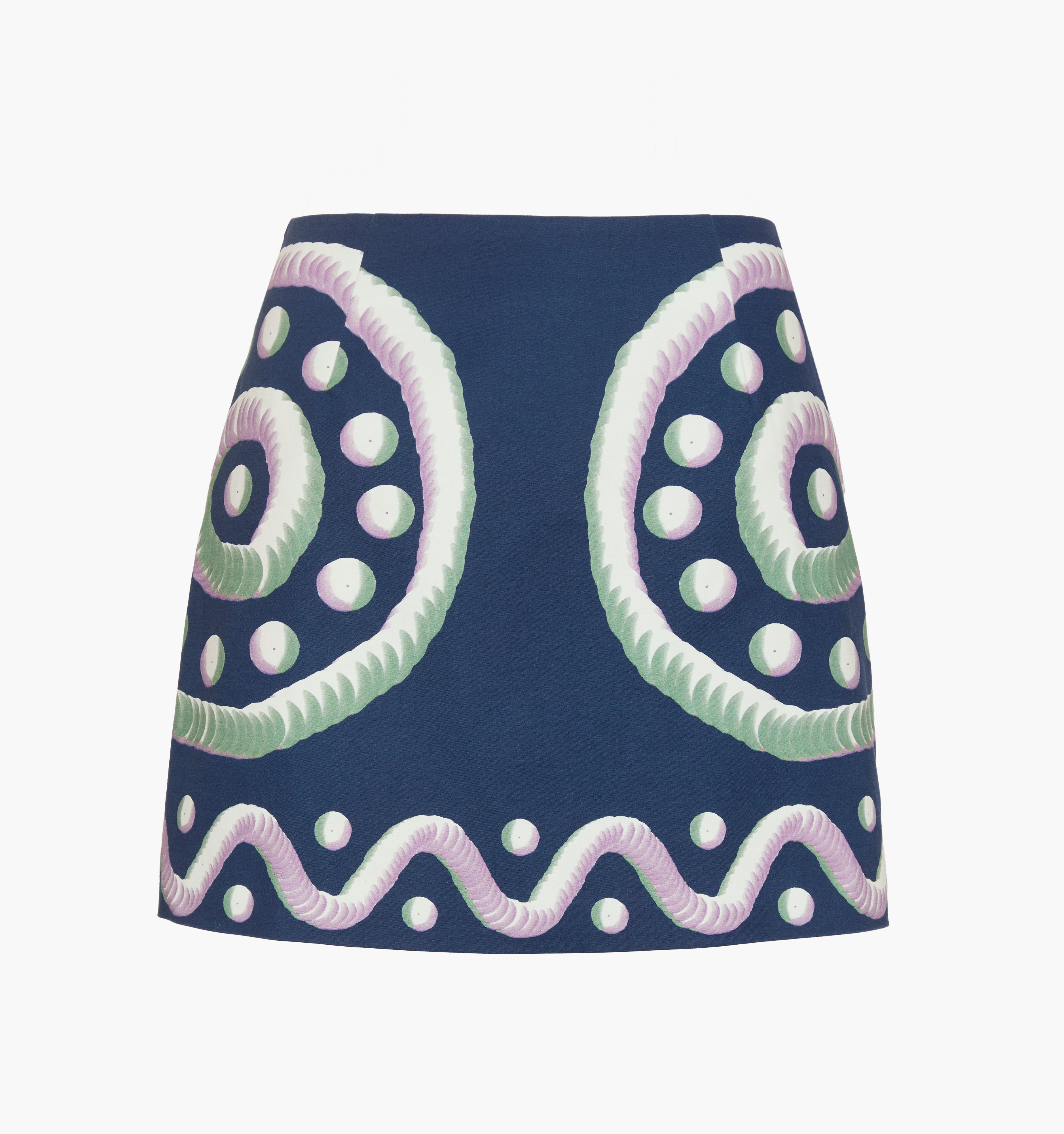 The Hallie Skirt - Navy Mochaware