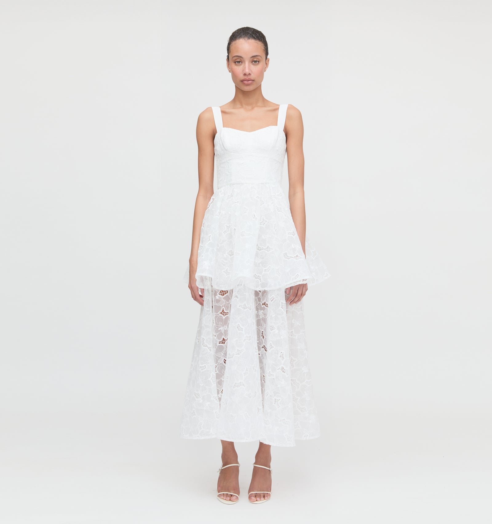 The Isabelle Dress - White Floral Organza Hill House Home The Isabelle Dress - White Floral Organza Hill House Home