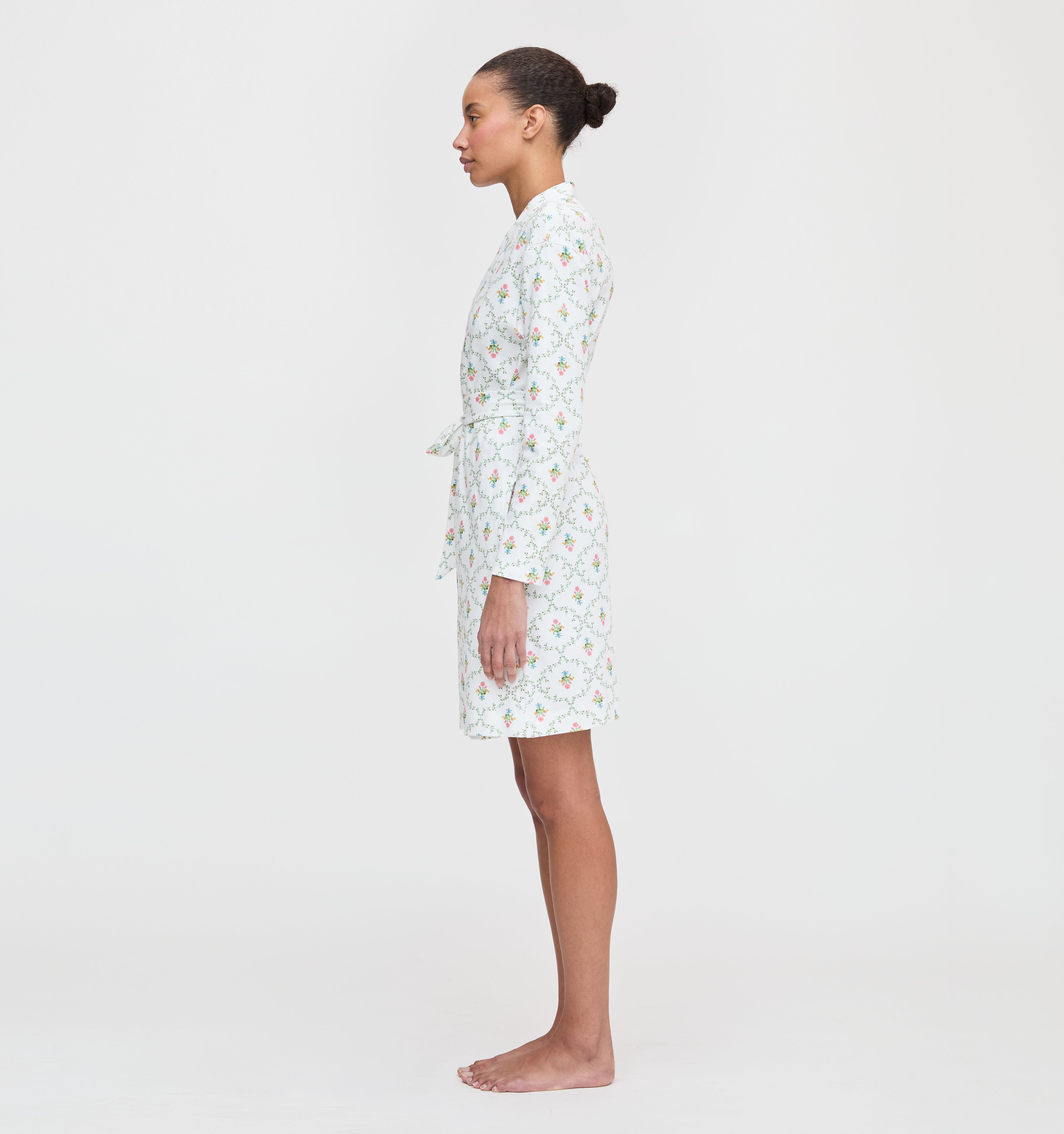 The Ivory Robe - Pastel Trellis