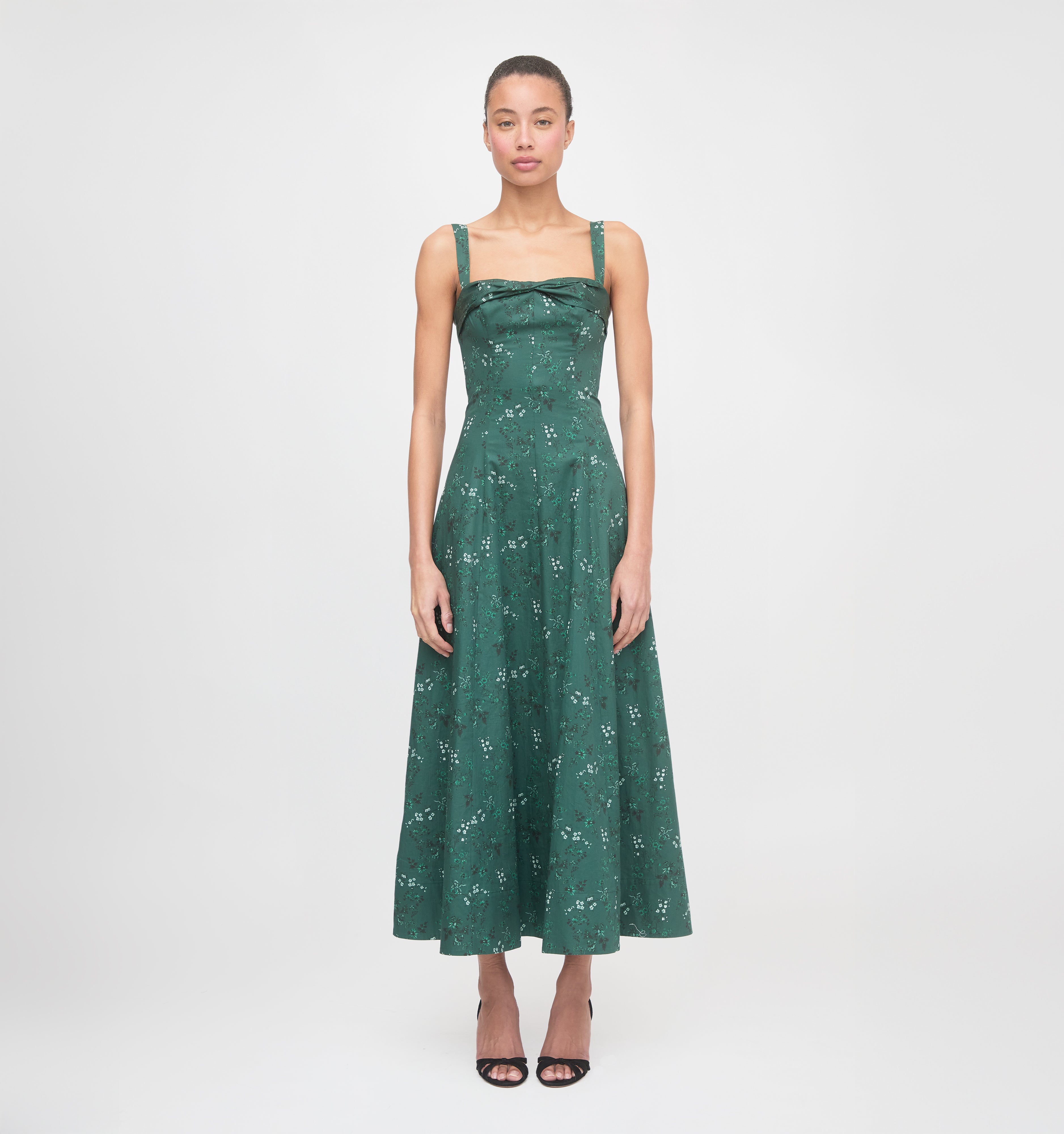 The Jude Dress - Green Scallop Bow Chintz