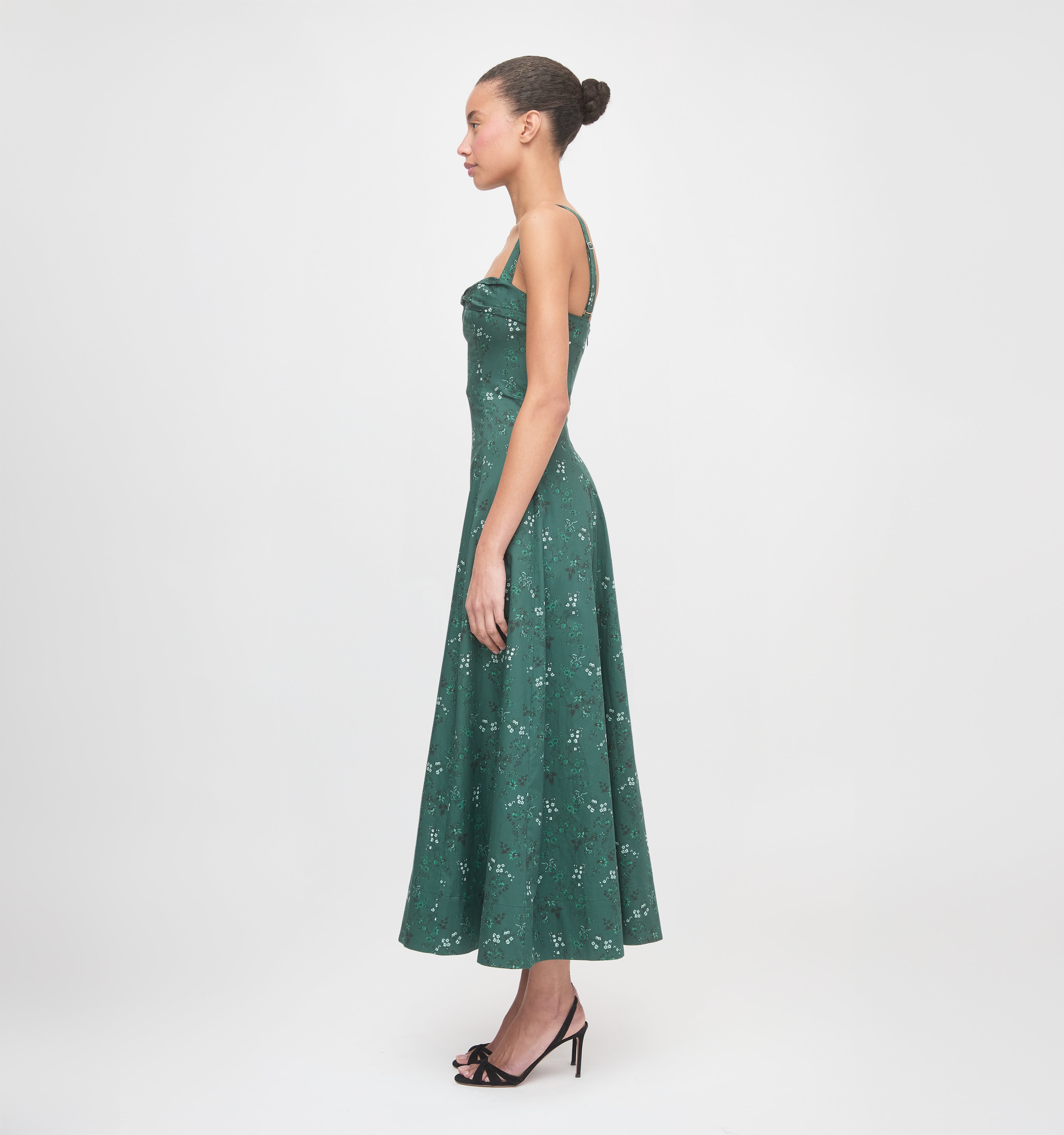 The Jude Dress - Green Scallop Bow Chintz