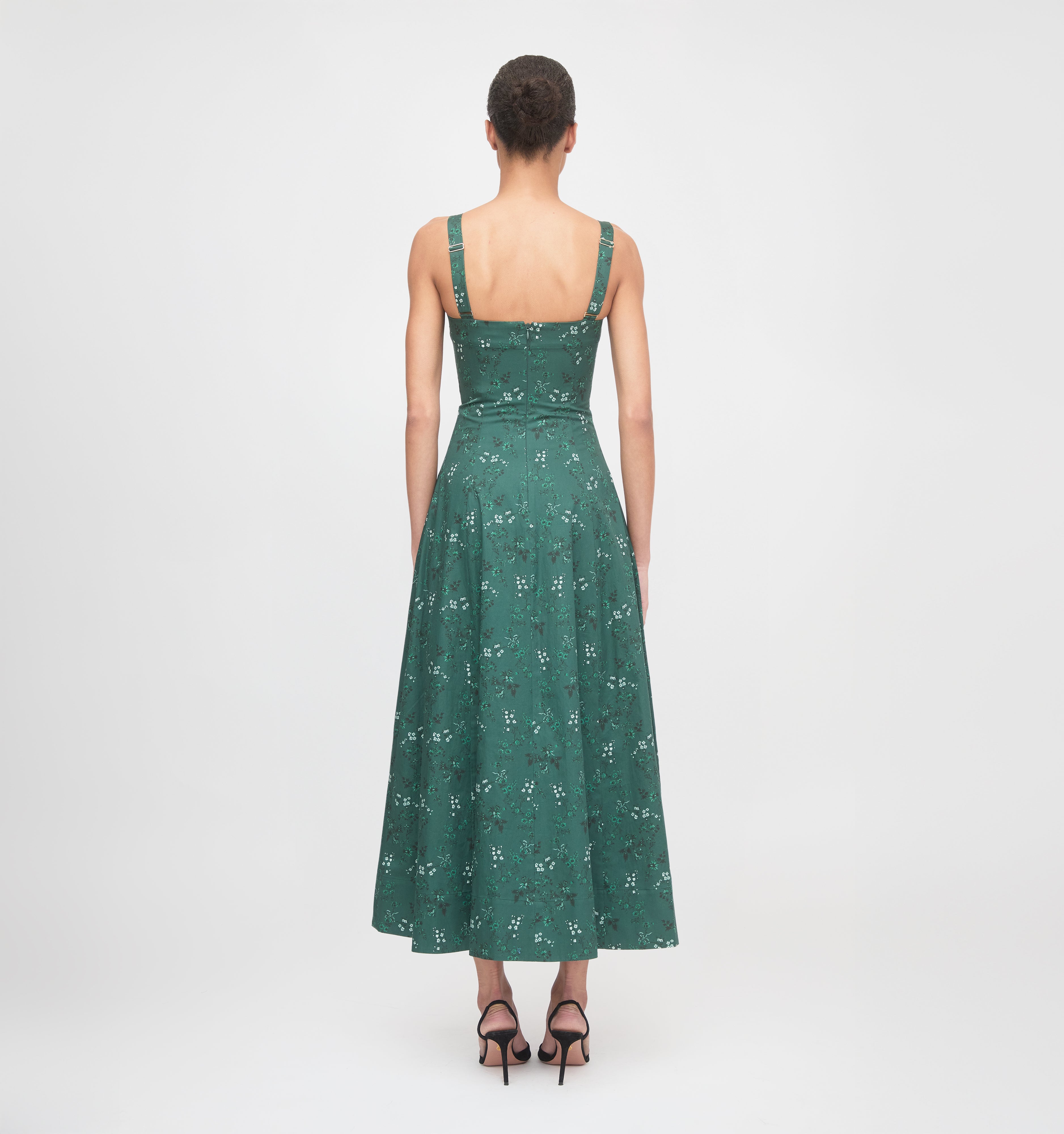 The Jude Dress - Green Scallop Bow Chintz