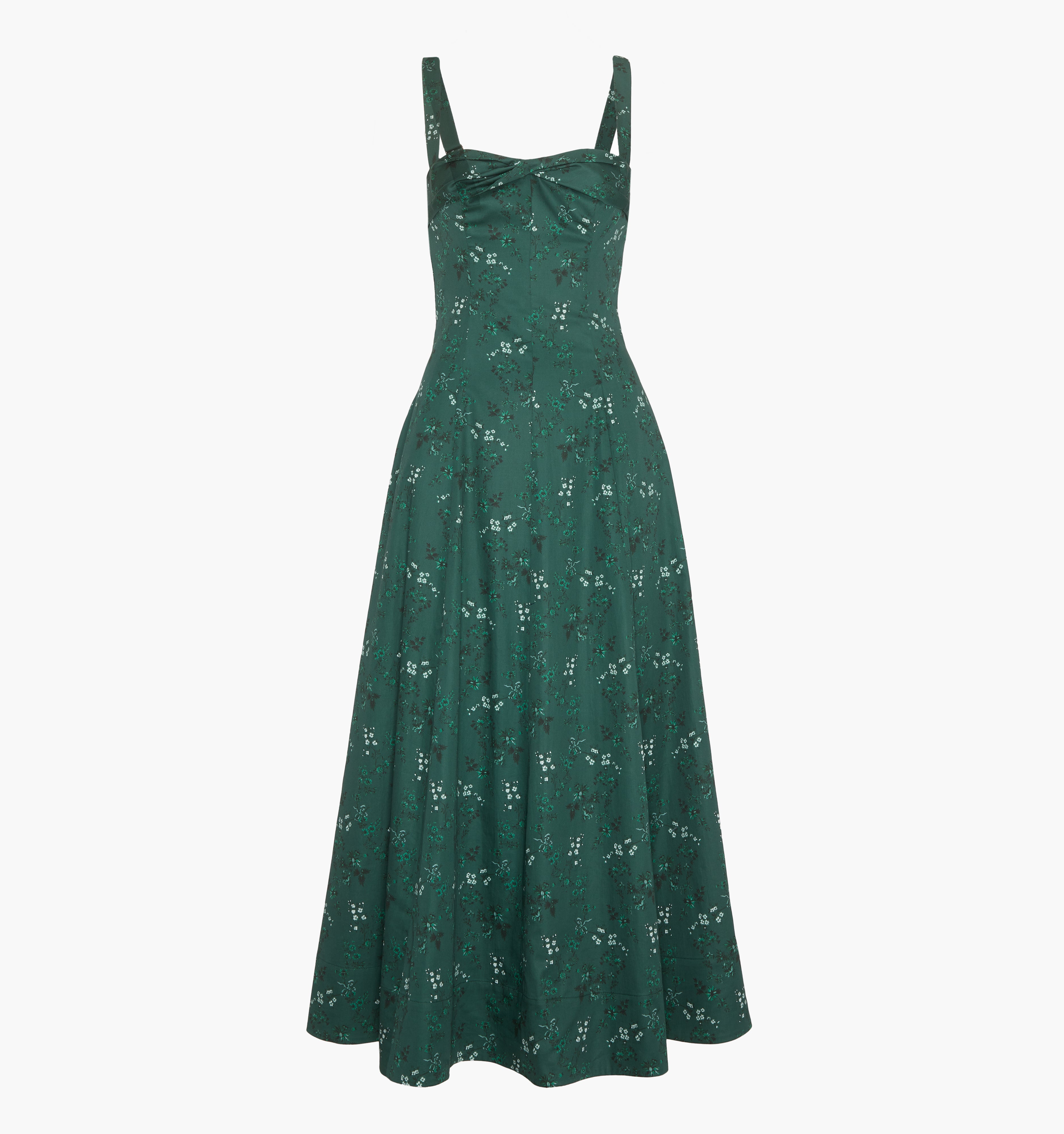 The Jude Dress - Green Scallop Bow Chintz