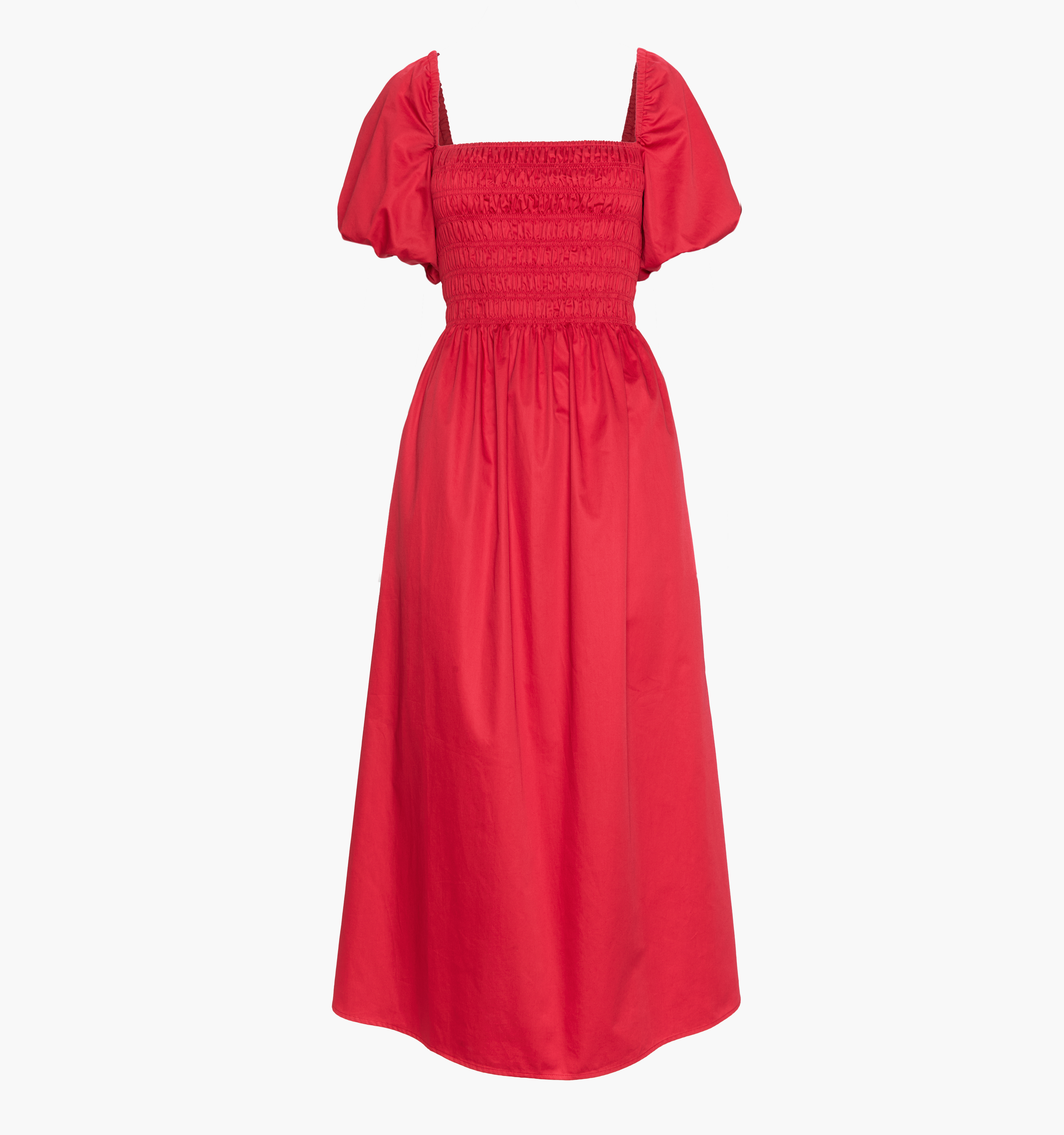 The Julia Dress in Carmine Red color: Carmine Red