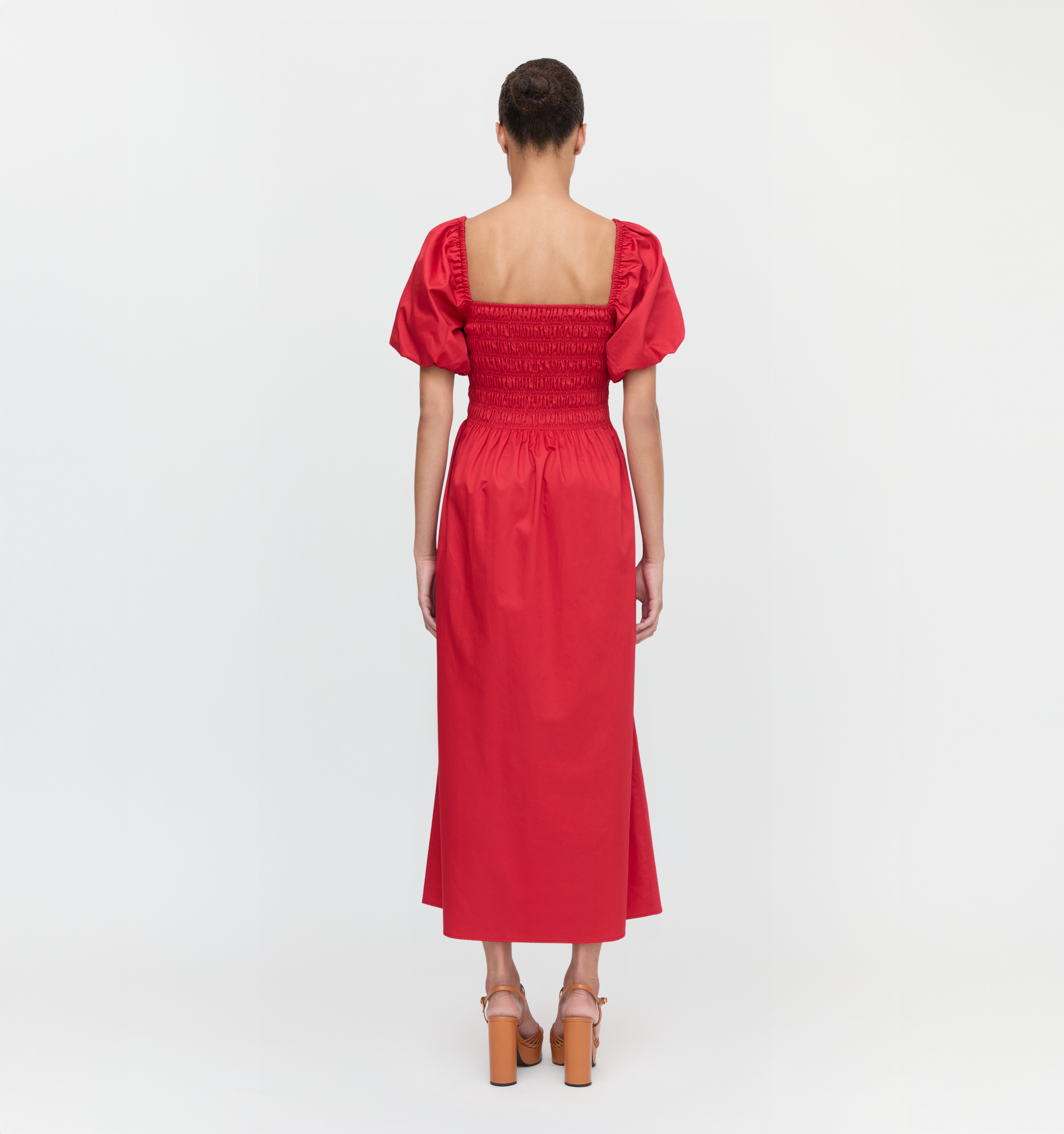 The Julia Dress in Carmine Red color: Carmine Red