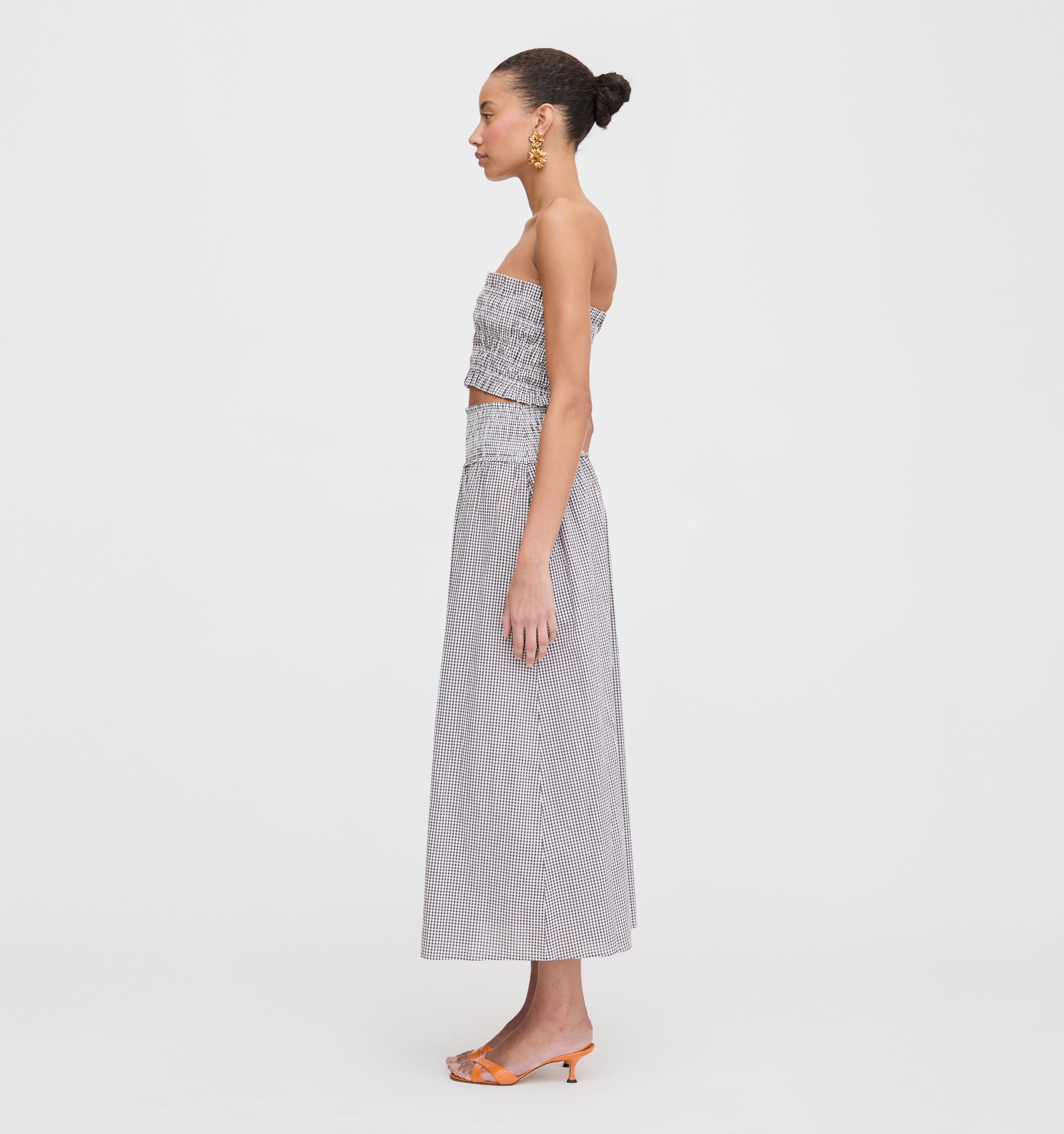 The June Nap Top - Chocolate Gingham