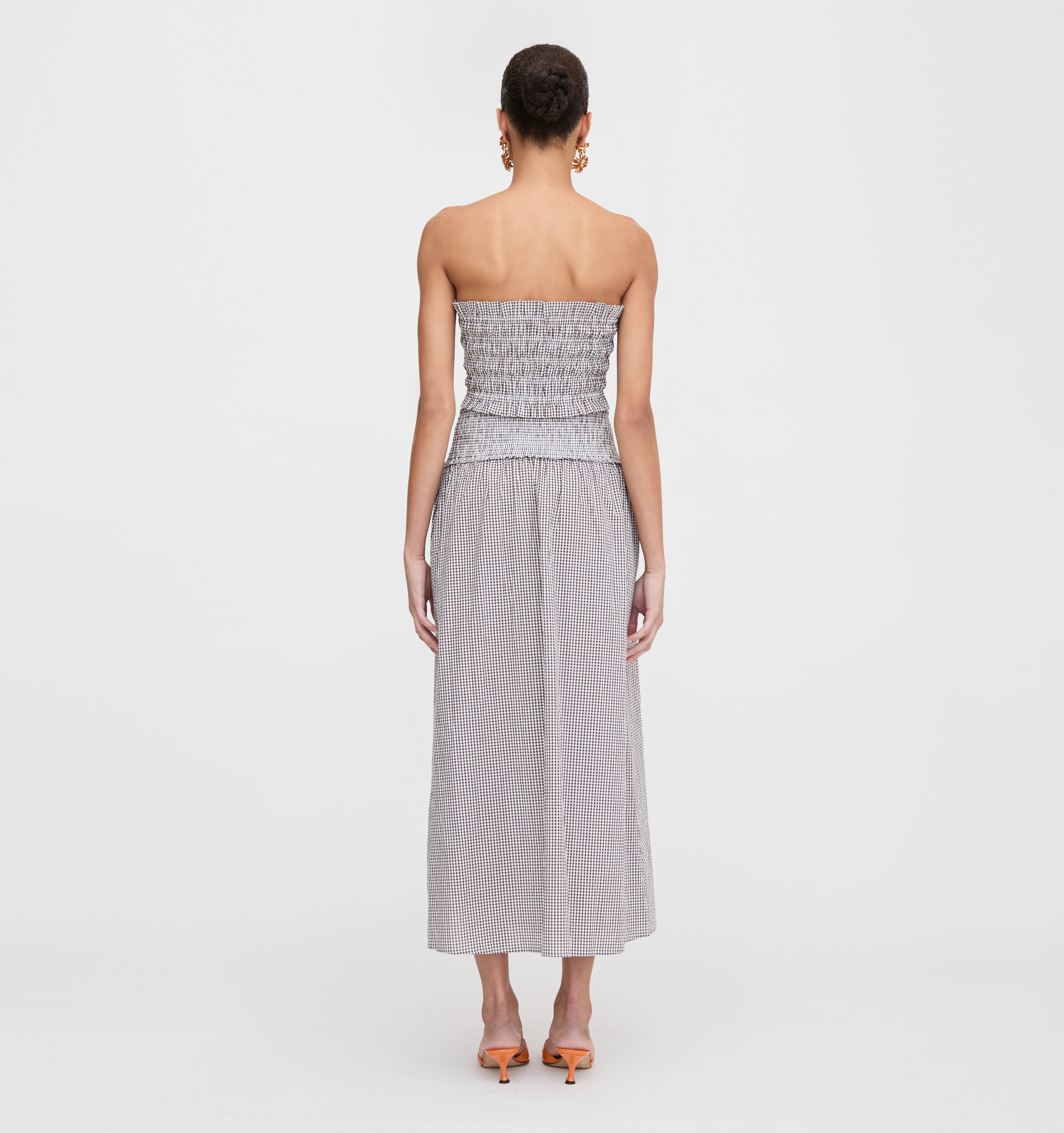 The June Nap Top - Chocolate Gingham