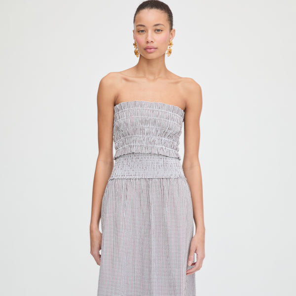 The June Nap Top - Chocolate Gingham – Hill House Home