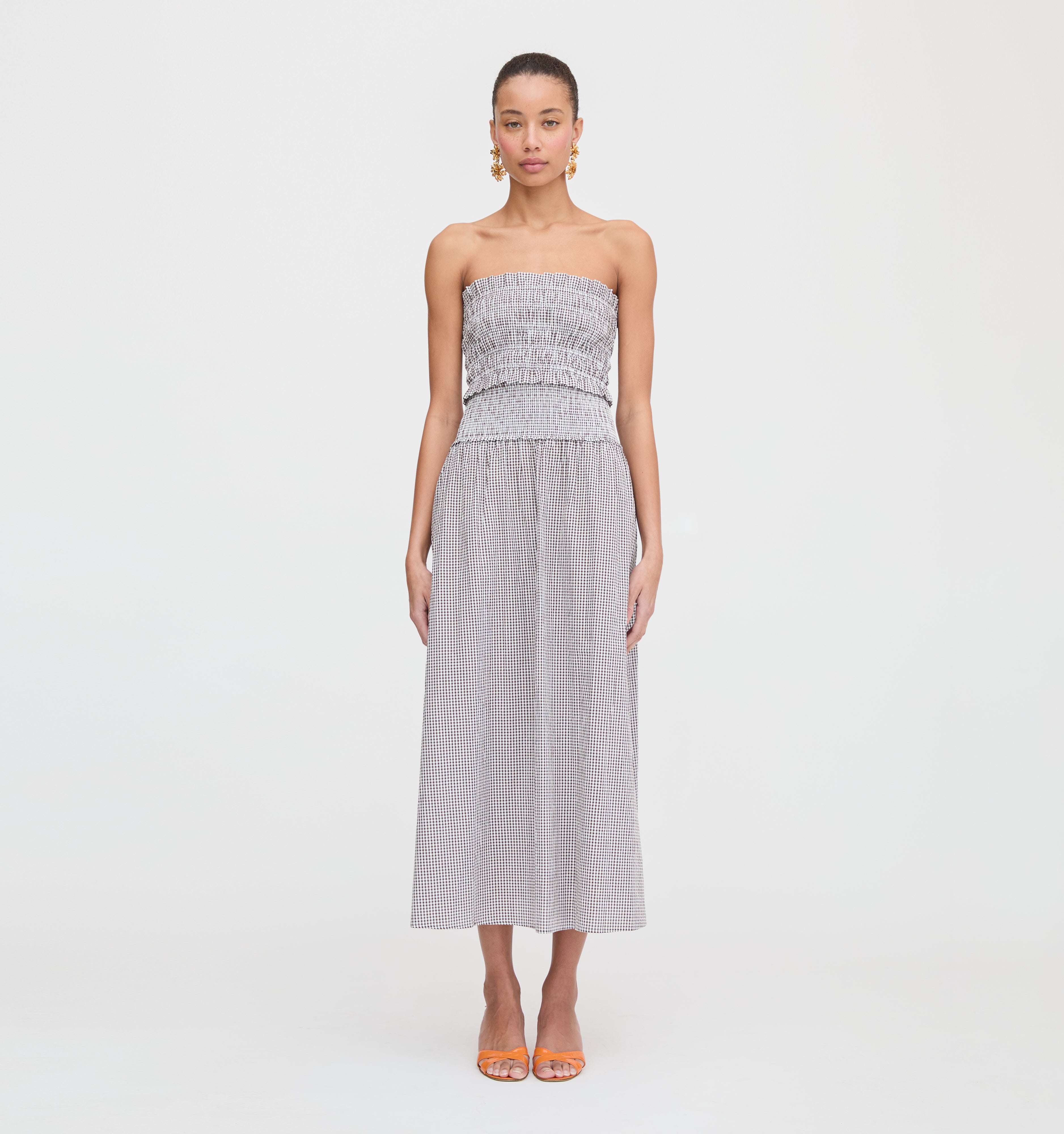 The June Nap Top - Chocolate Gingham