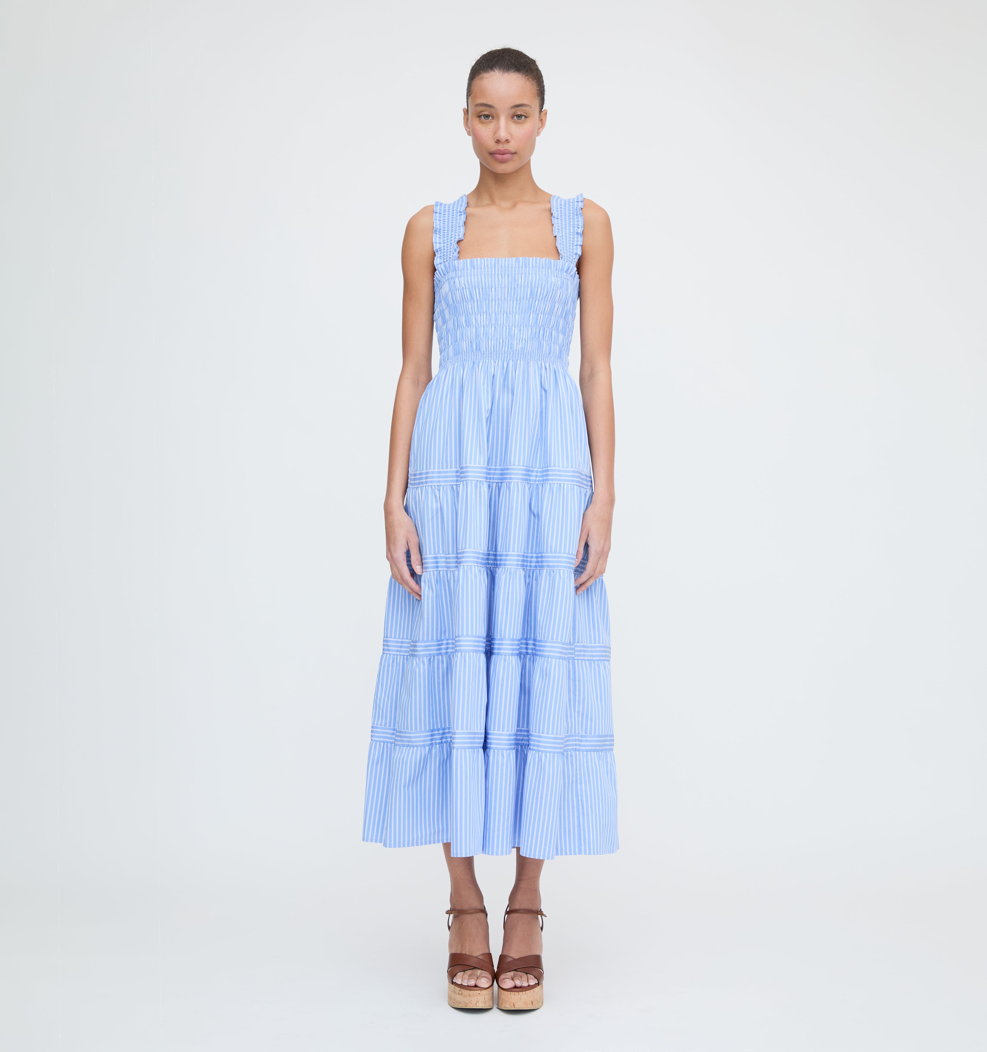 The Kimmy Nap Dress - Blue Stripe – Hill House Home