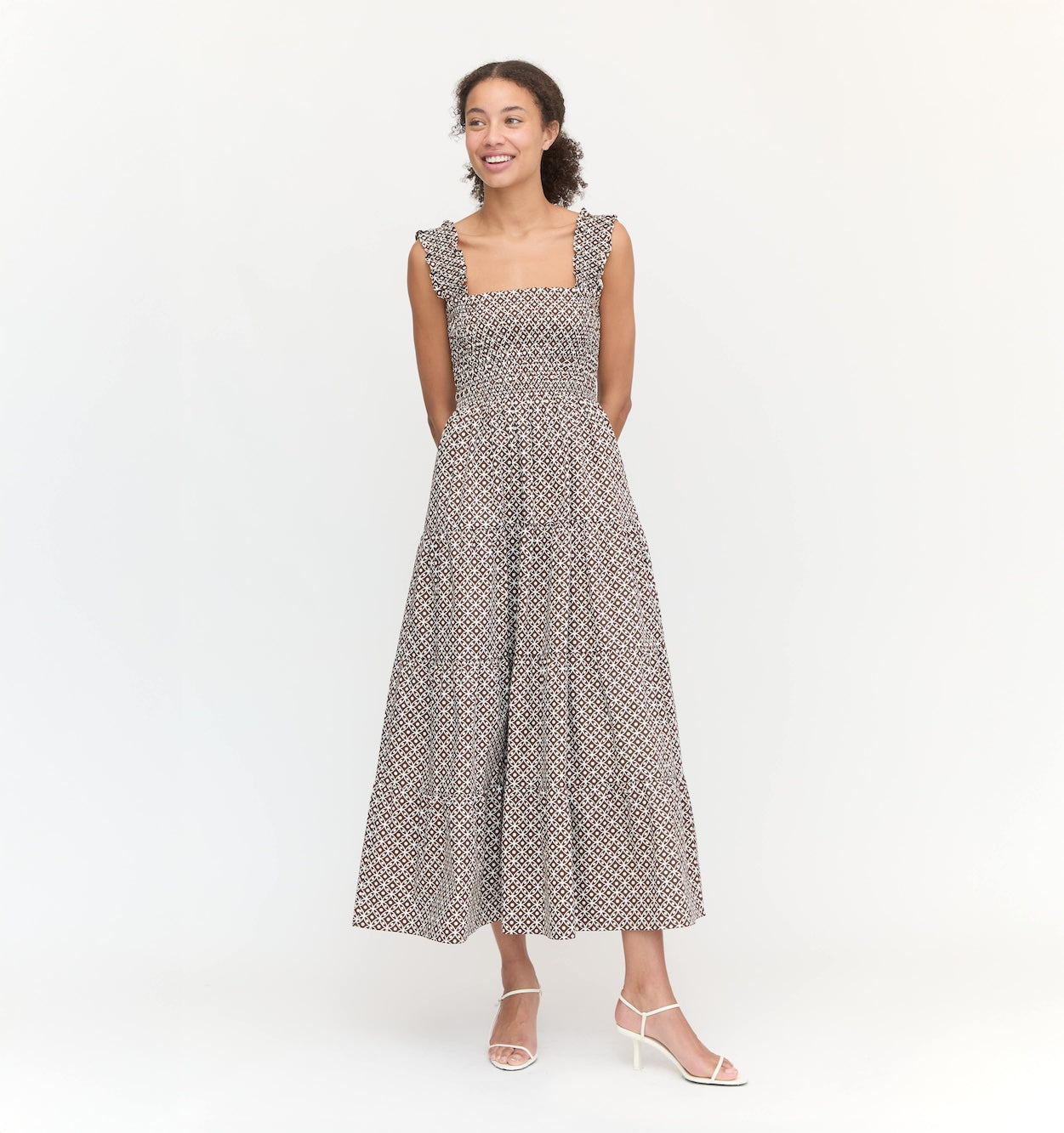 The Kimmy Nap Dress - Chocolate Circular Lattice