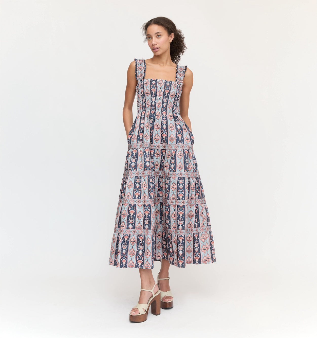 The Kimmy Nap Dress - Navy Emma Stripe